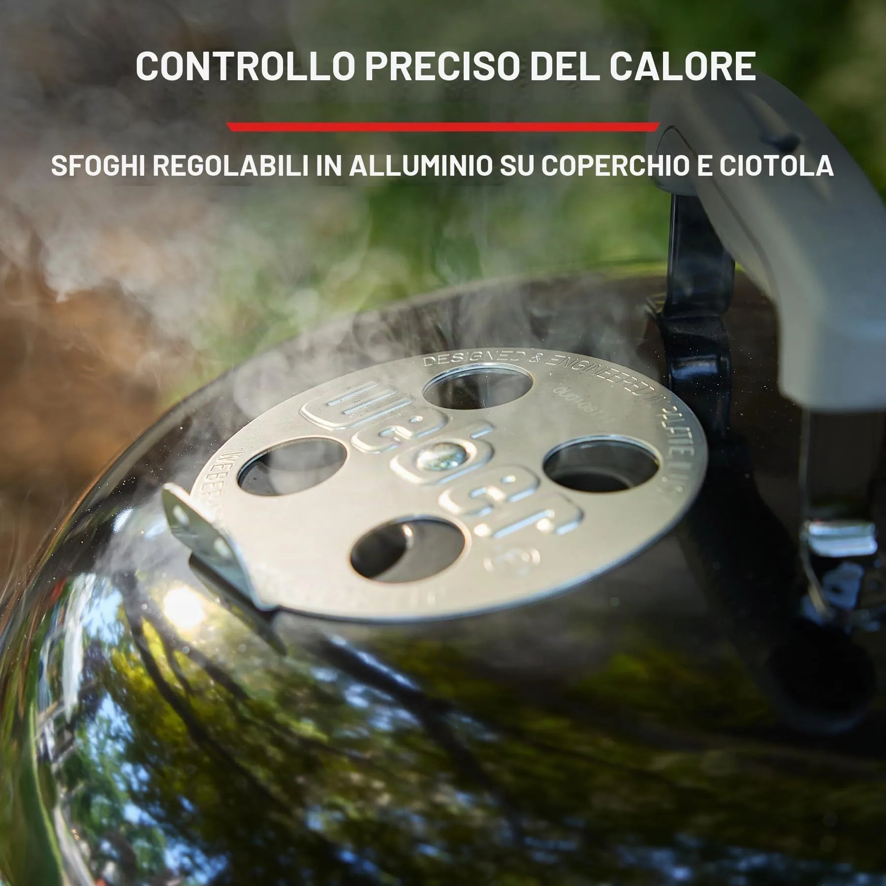 Weber Original Kettle Barbecue a Carbone 57 cm con Supporto e Ruote - immagine 5