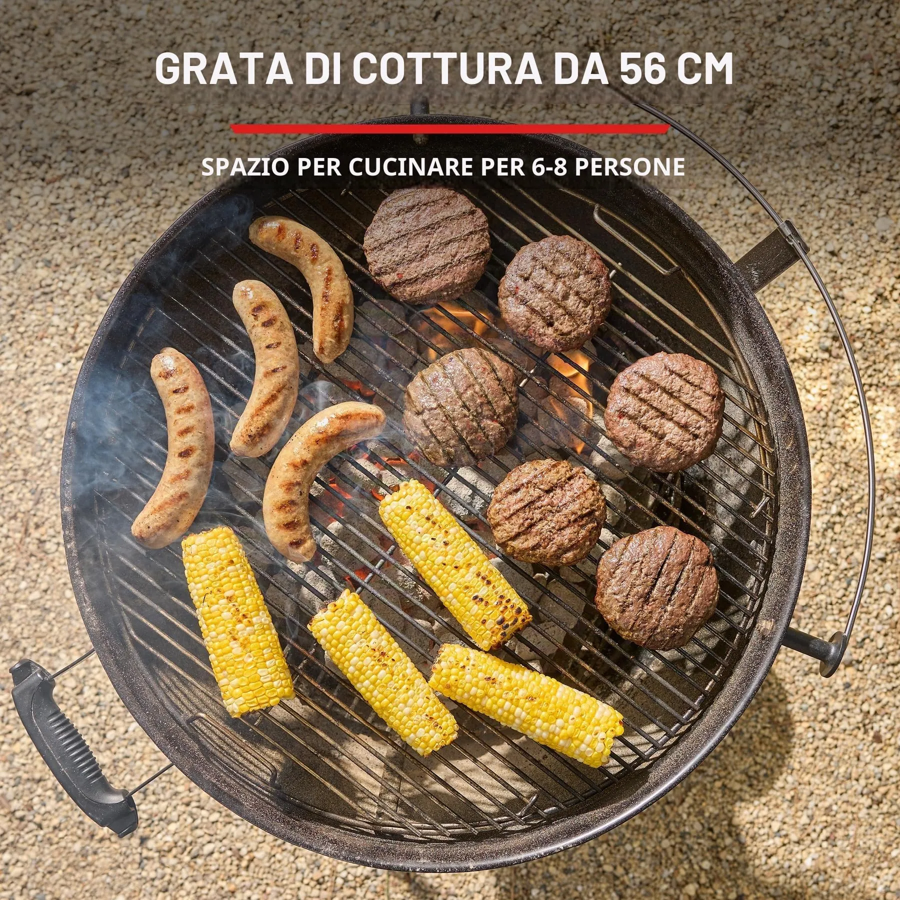 Weber Original Kettle Barbecue a Carbone 57 cm con Supporto e Ruote - immagine 6