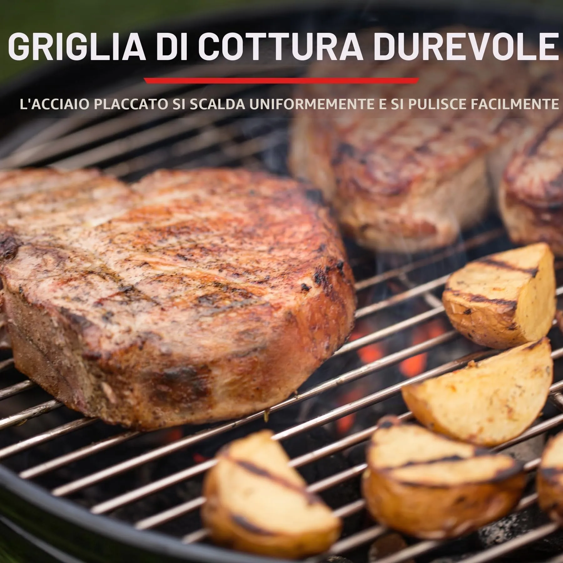 Weber Original Kettle Barbecue a Carbone 57 cm con Supporto e Ruote - immagine 7