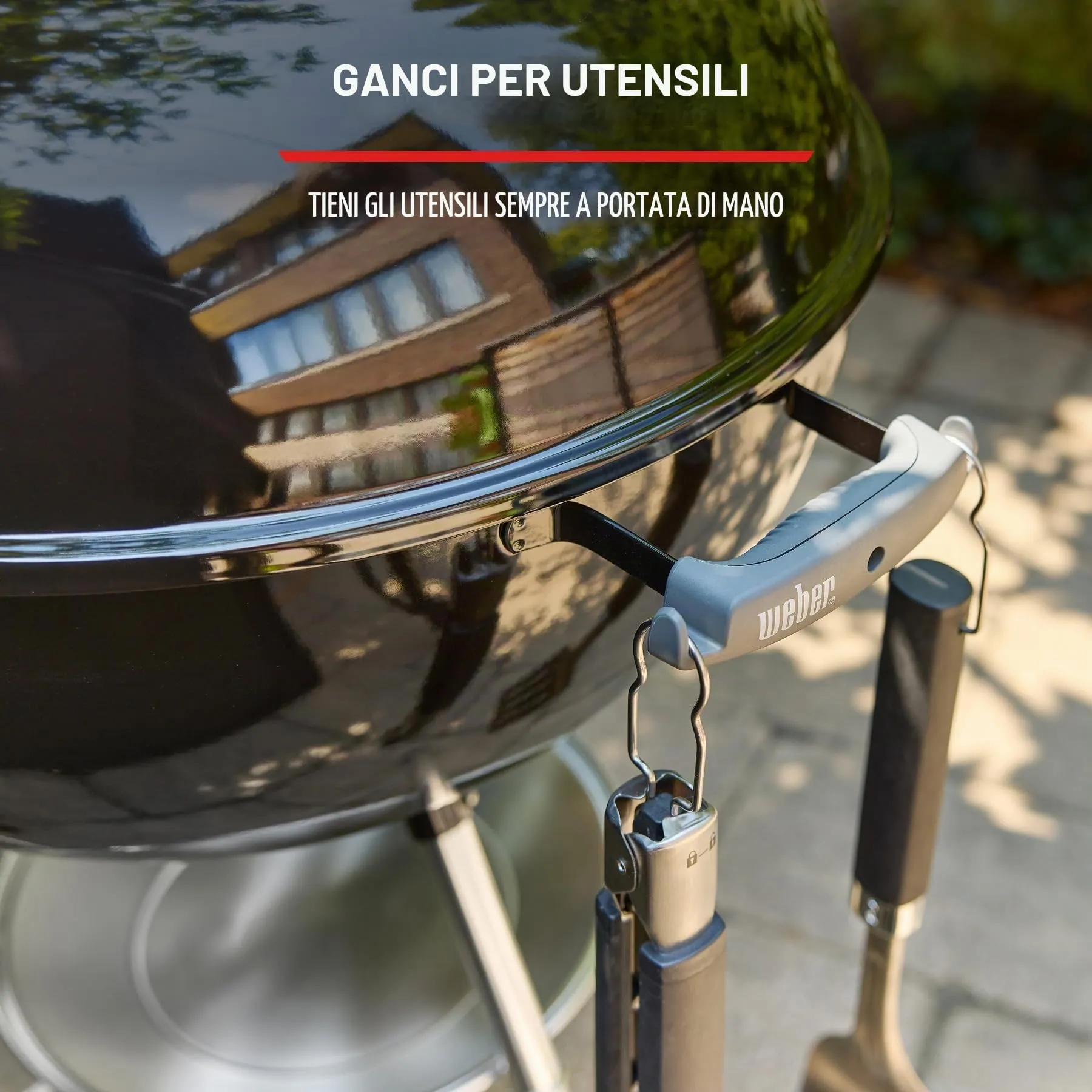 Weber Original Kettle Barbecue a Carbone 57 cm con Supporto e Ruote - immagine 11