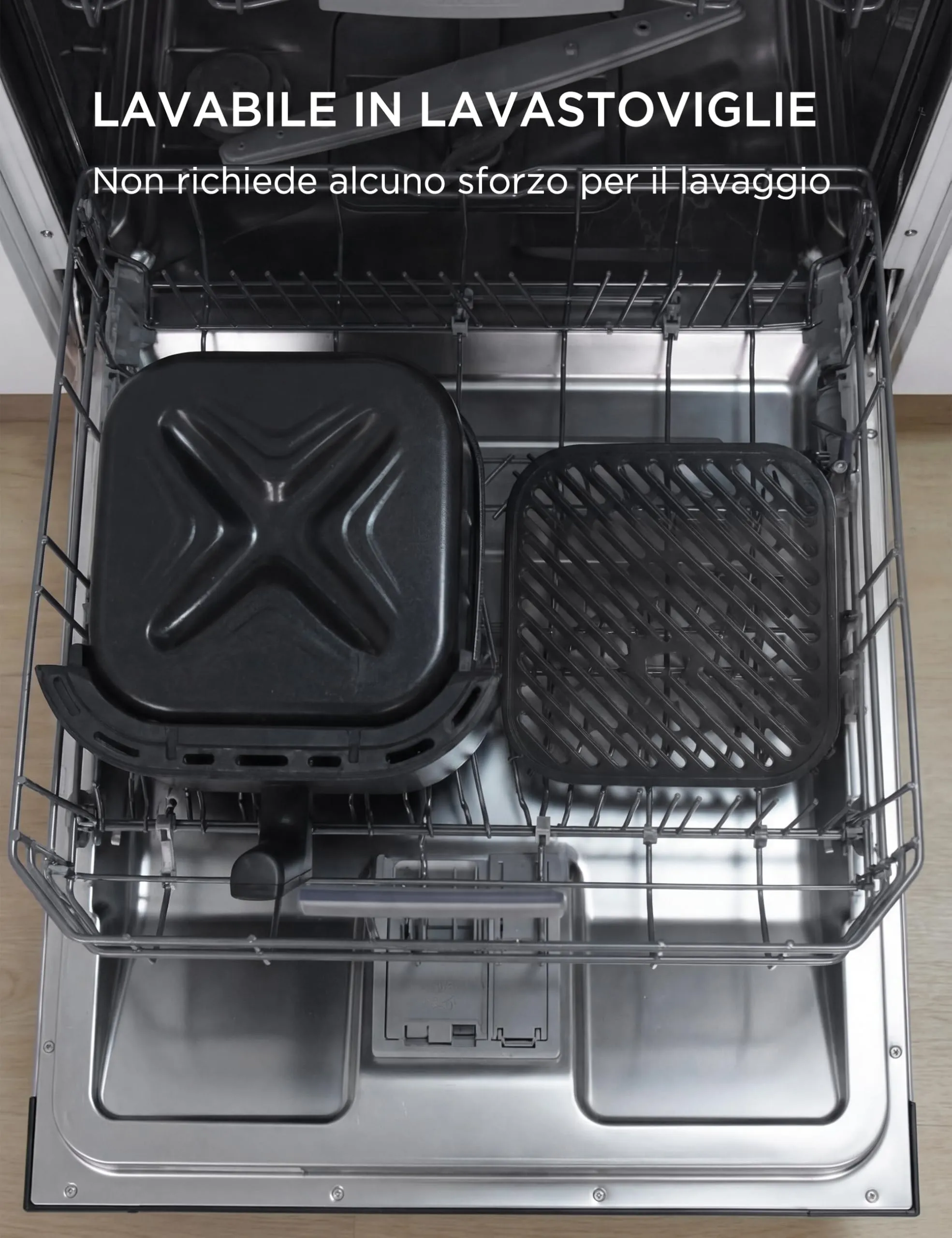 Midea Friggitrice ad Aria MAD45000ADK 1500W 4.5L Nero - immagine 5