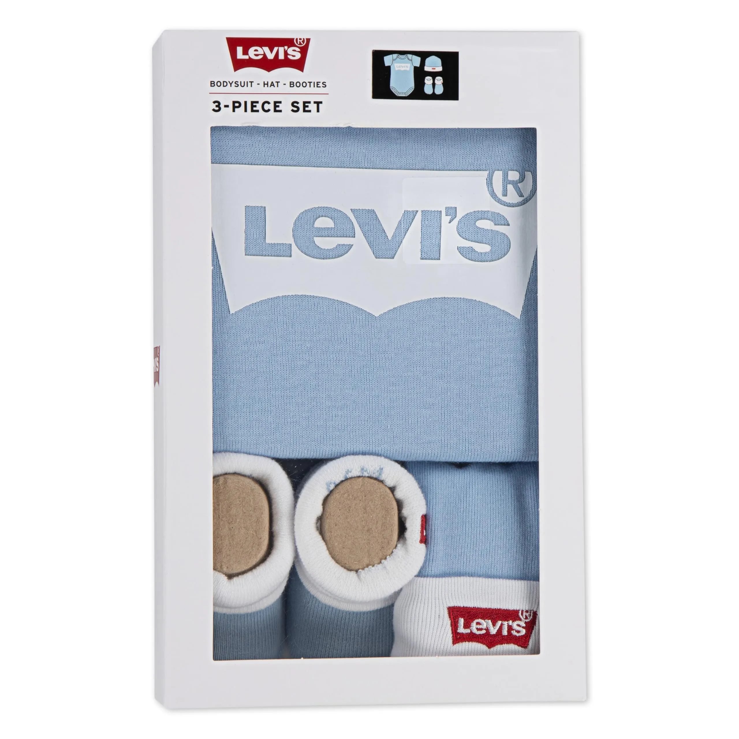 Levi's Kids Set 3 Pezzi Stivaletti e Berretto Classico Batwing per Neonati e Bambini - immagine 3