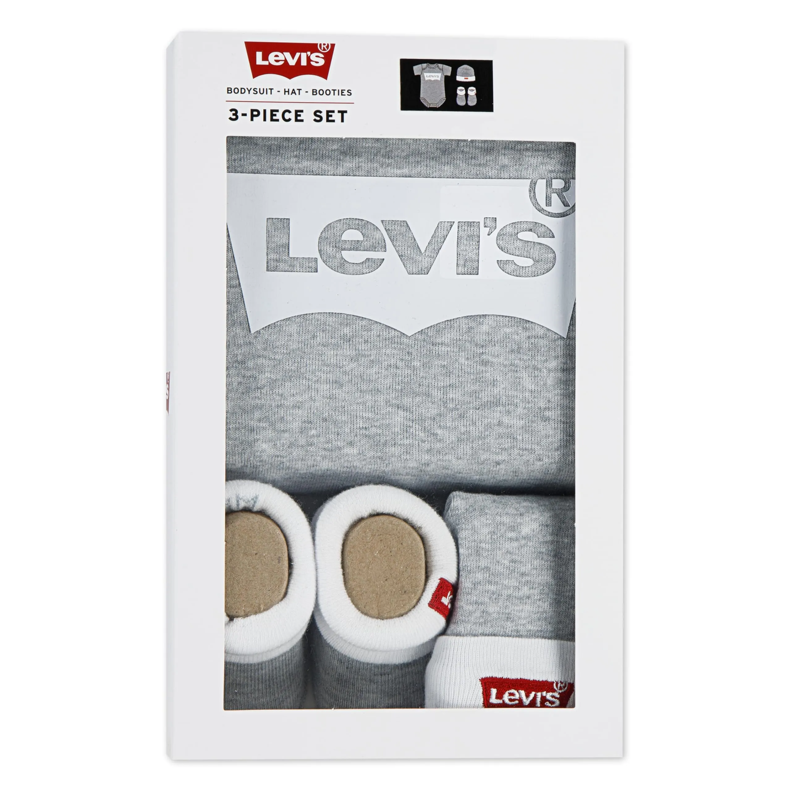Levi's Set 3 Pezzi Stivaletti e Berretto Classico Batwing per Neonati e Bambini - immagine 3