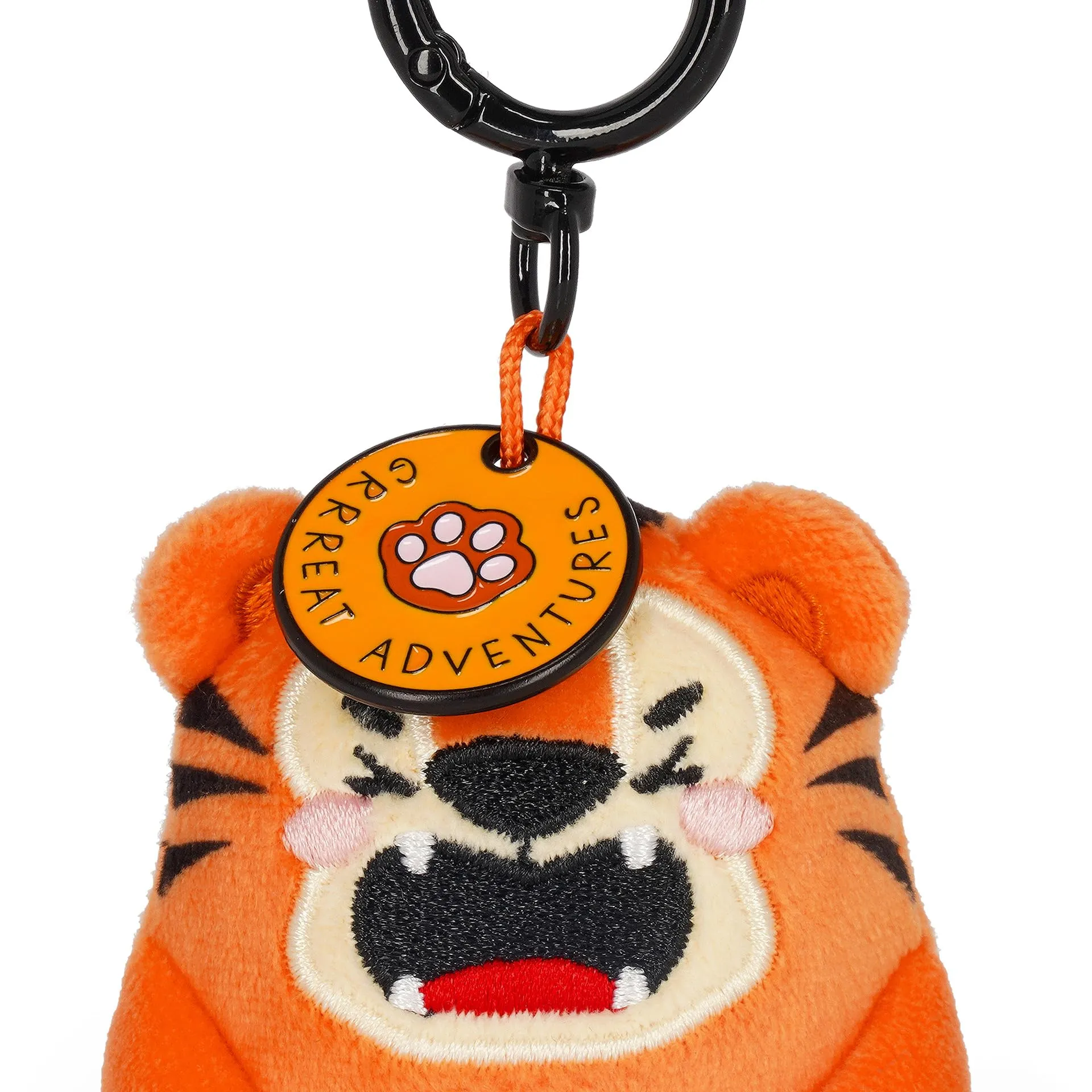 Legami Portachiavi Super Soft Tiger, Peluche con Messaggio Inciso e Moschettone in Zinco, 7x11 cm - immagine 3