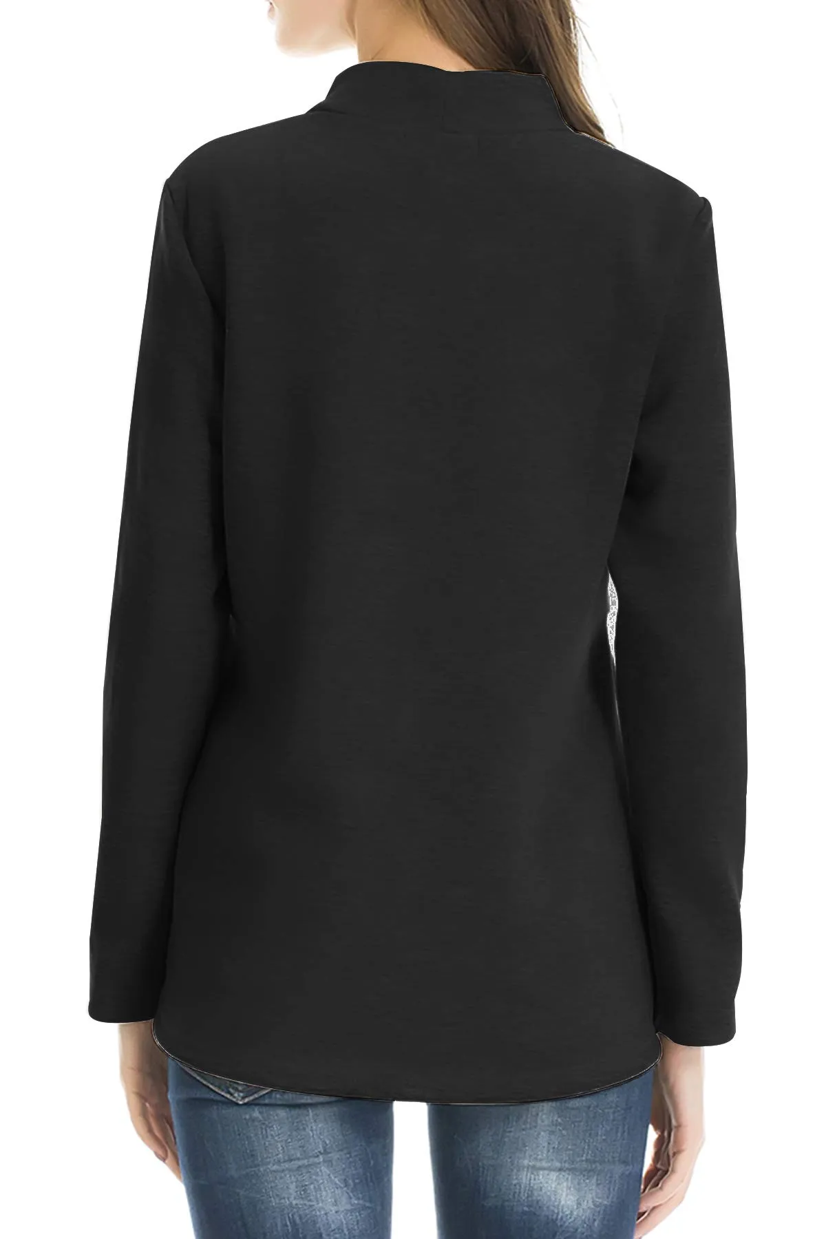 Smallshow Abbigliamento da Allattamento Invernale a Manica Lunga da Donna, L, Nero - immagine 3