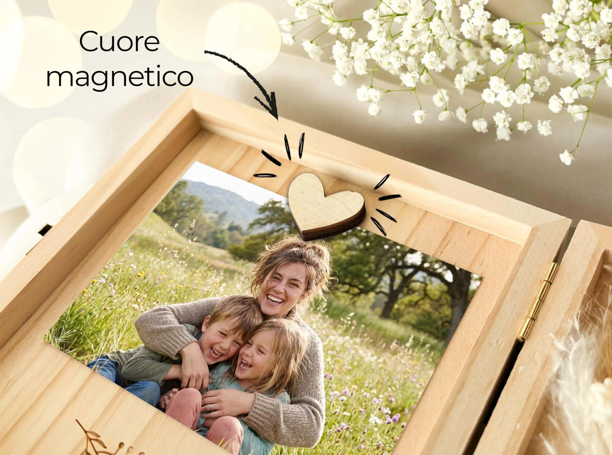 Joli Coon Cofanetto in Legno per Madrina, 14 x 14 x 3 cm - immagine 4