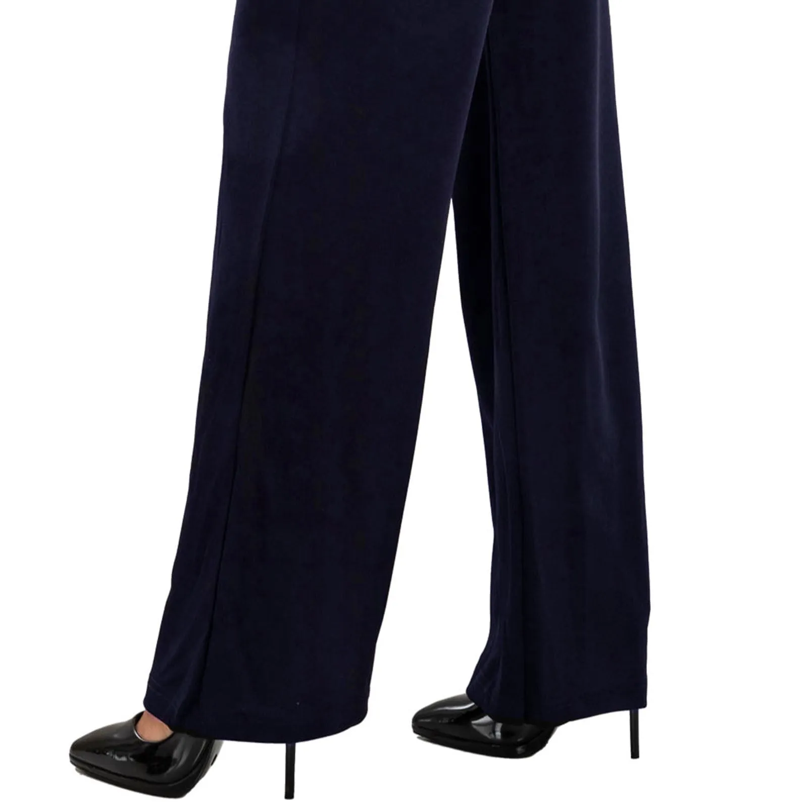 Toocool Pantaloni a Palazzo Donna Basic Elastico in Vita VI-9292, Blu Scuro, XXL - immagine 7