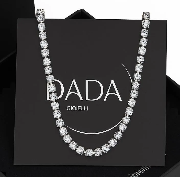 Dada Gioielli Bracciale Tennis Donna Zirconi 3 mm Acciaio Inossidabile, 17+3 cm (Zircone Bianco) - immagine 3