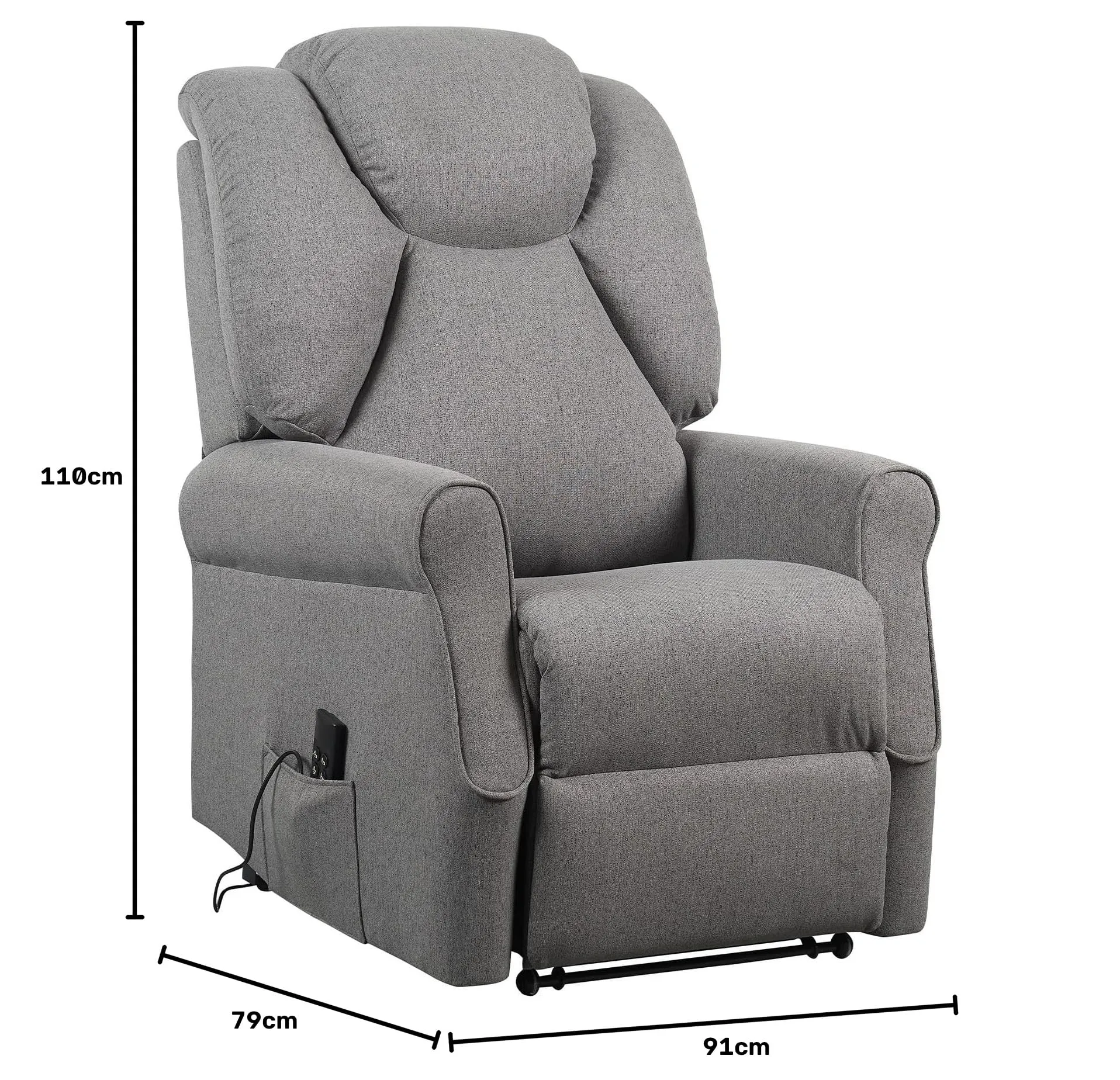 Poltrone Italia Angela2 Poltrona Relax Alzapersona Zero Gravity 2 Motori Roller Grigio - immagine 2