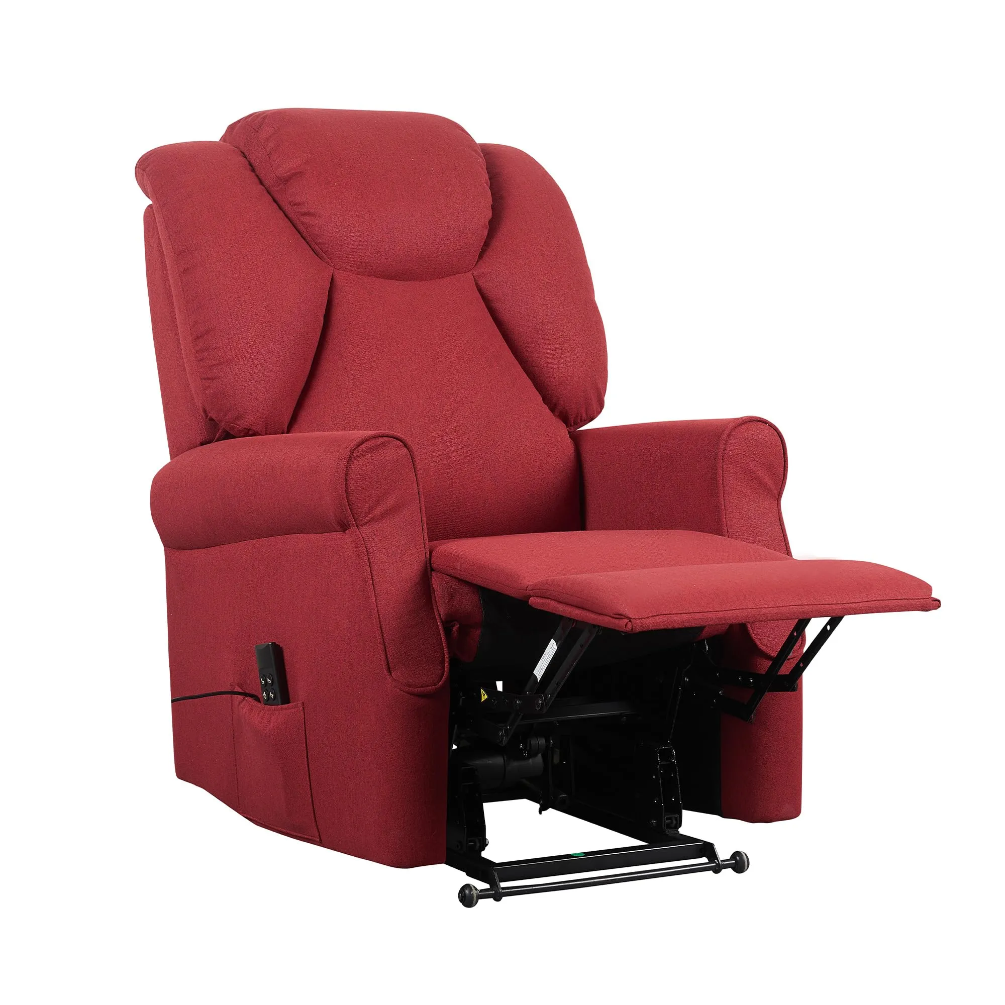 Poltrone Italia Angela2 Poltrona Relax Alzapersona Zero Gravity 2 motori, Roller 4 ruote, Rosso - immagine 7
