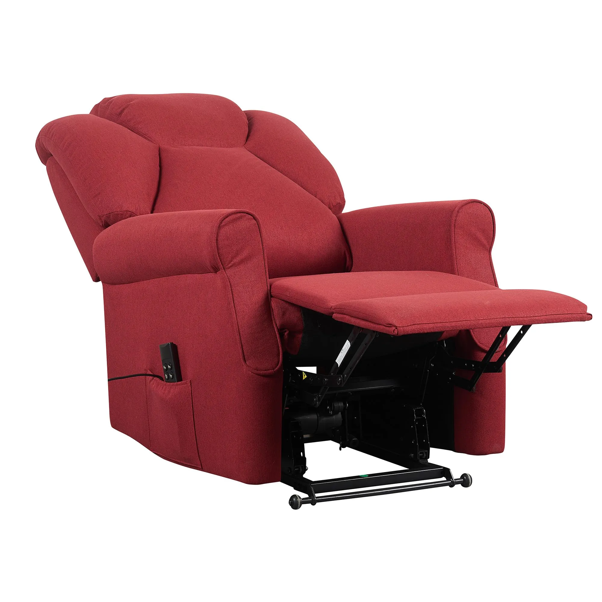 Poltrone Italia Angela2 Poltrona Relax Alzapersona Zero Gravity 2 motori, Roller 4 ruote, Rosso - immagine 8