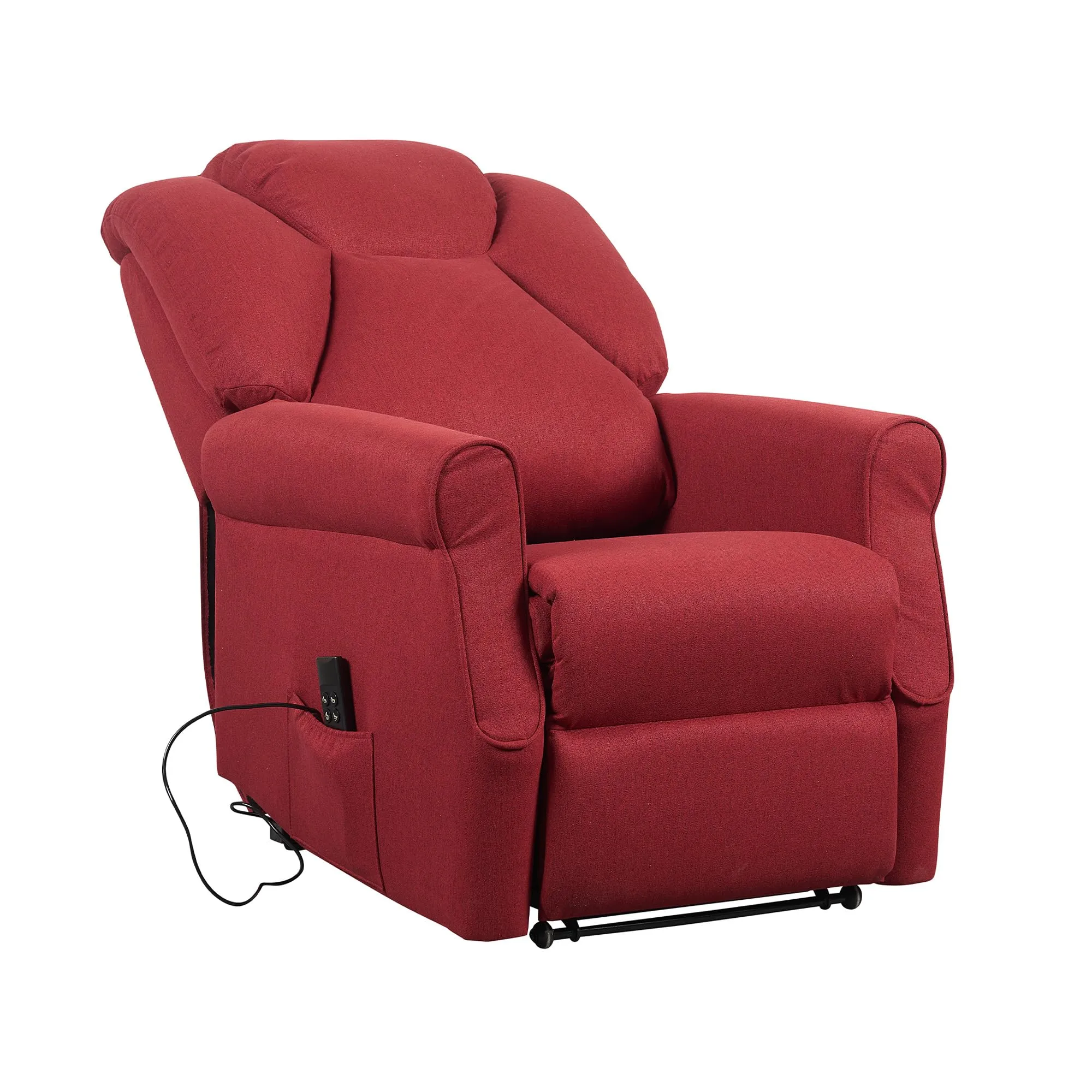 Poltrone Italia Angela2 Poltrona Relax Alzapersona Zero Gravity 2 motori, Roller 4 ruote, Rosso - immagine 10