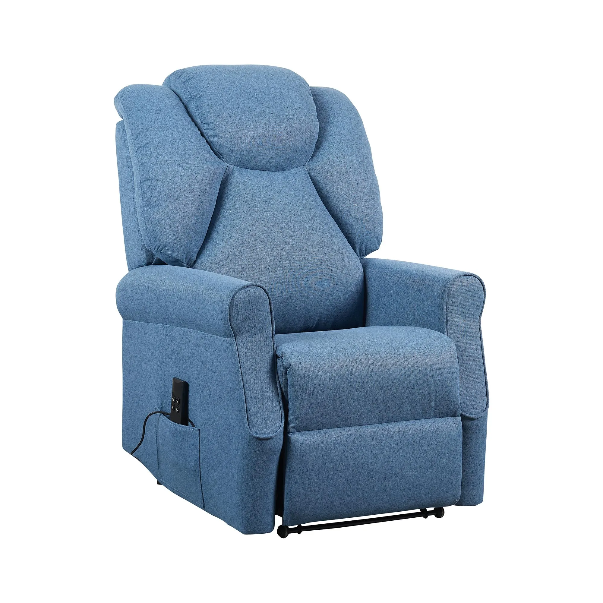 Poltrone Italia Poltrona Relax Alzapersona Zero Gravity 2 Motori con Roller 4 Ruote, Blu - immagine 1