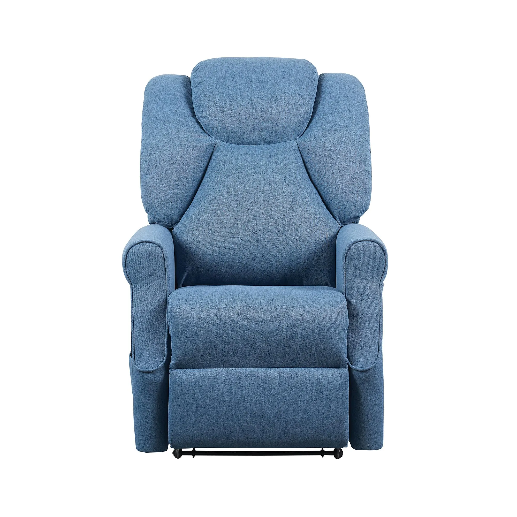 Poltrone Italia Poltrona Relax Alzapersona Zero Gravity 2 Motori con Roller 4 Ruote, Blu - immagine 9