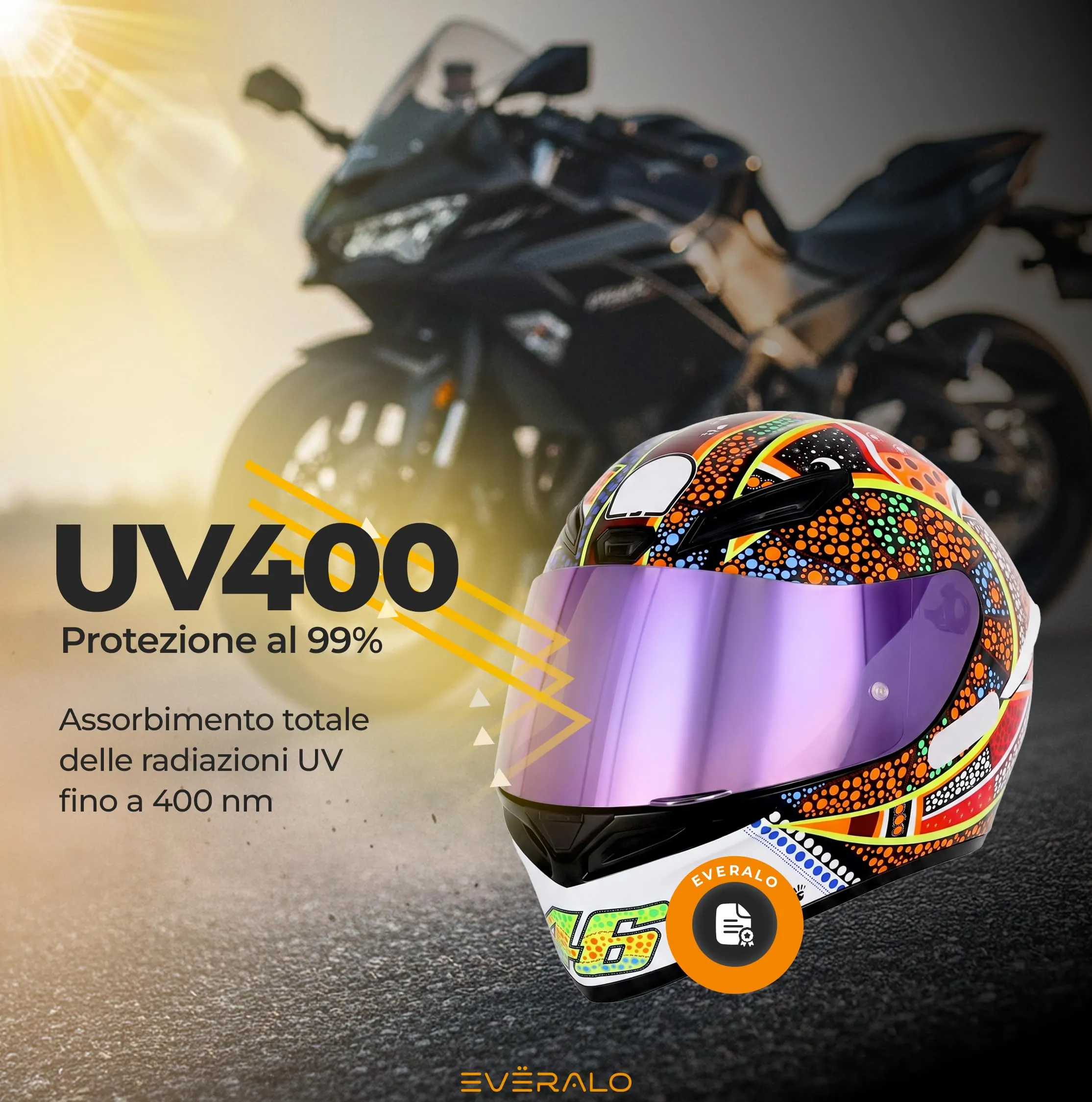 Everalo Visiera per Casco AGV K1, K1s, K3sv, K5, K5s, GT2 - immagine 7