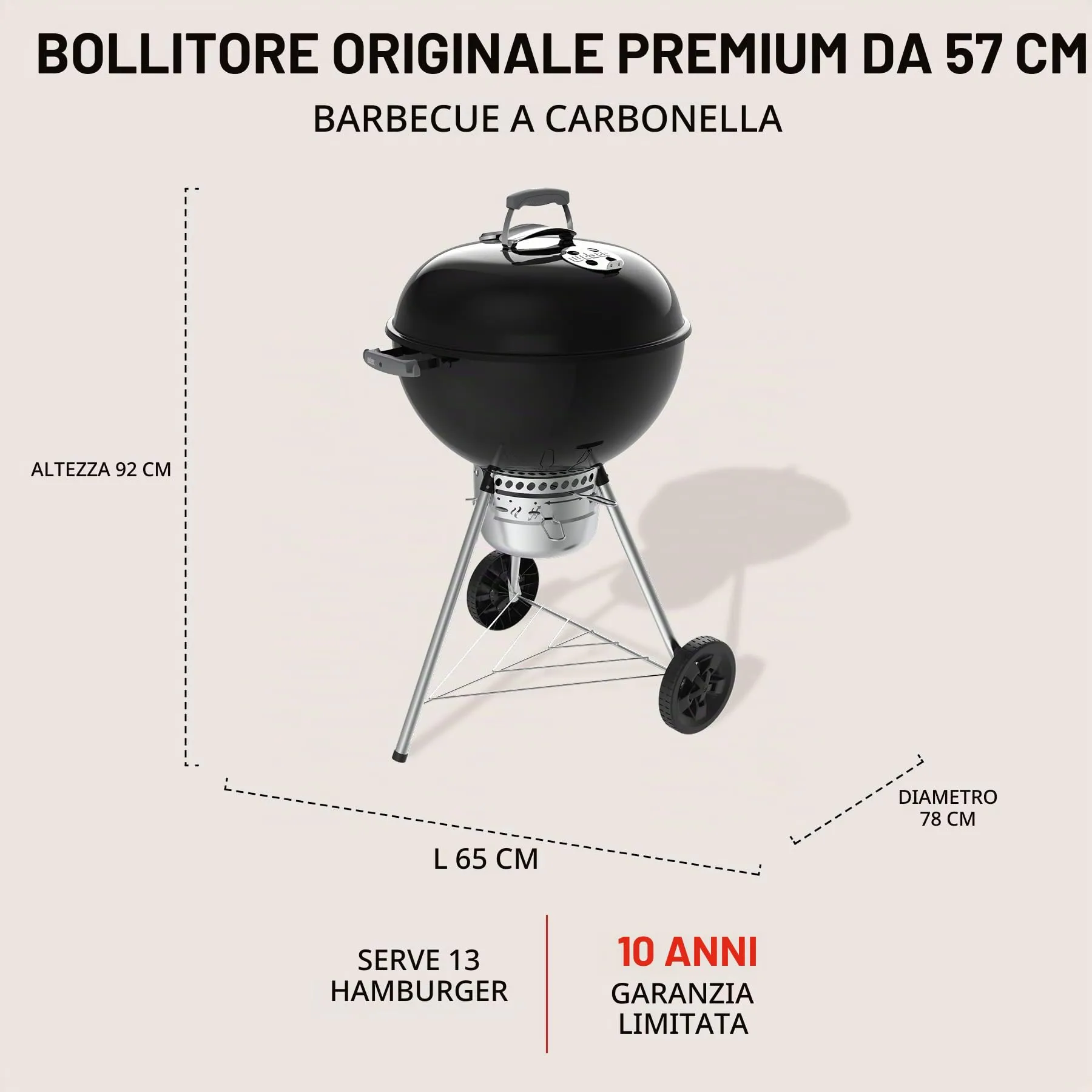 Weber Original Kettle Premium Barbecue a Carbone 57 cm - immagine 4