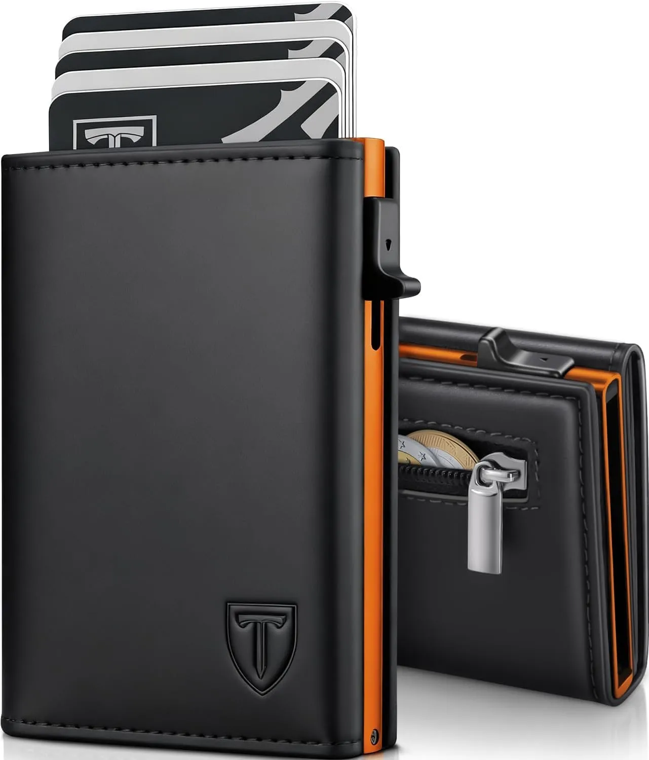 TENBST Portafoglio Uomo con Tasca Portamonete e Protezione RFID - immagine 1