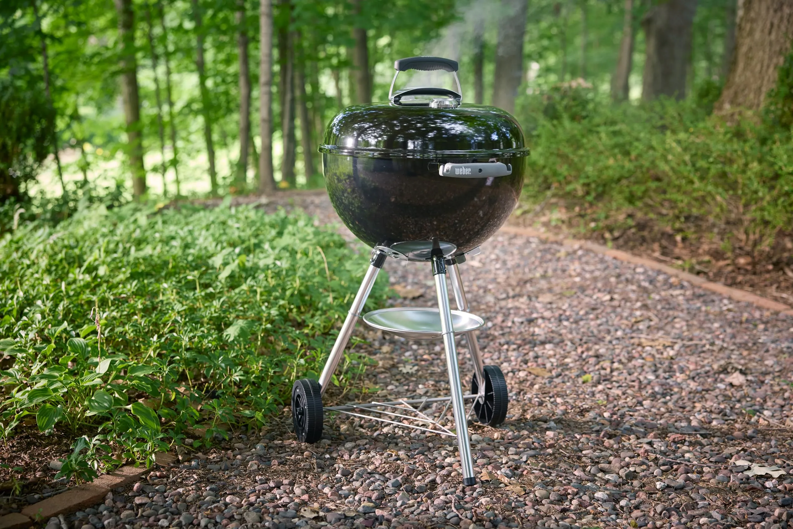 Weber Bar-B-Kettle Barbecue a Carbone 47 cm con Supporto e Ruote - immagine 7