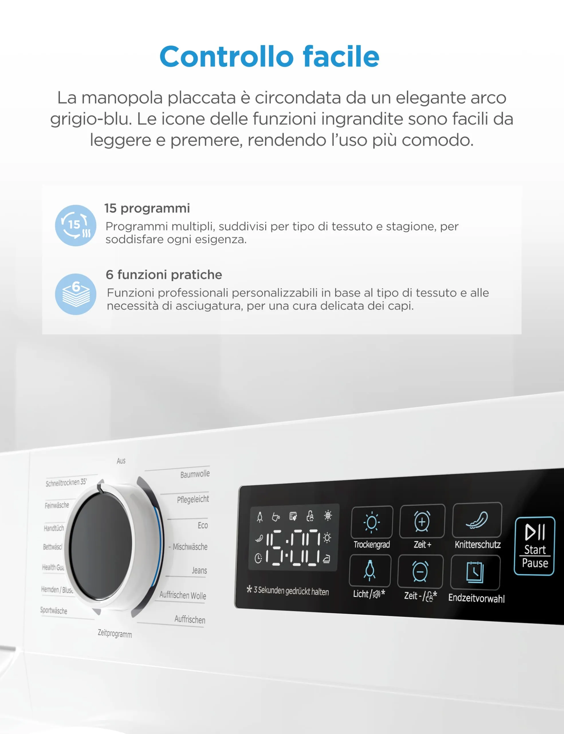 Midea MD11EH80D Asciugatrice a Pompa di Calore 8 kg Classe A++ Bianco - immagine 6