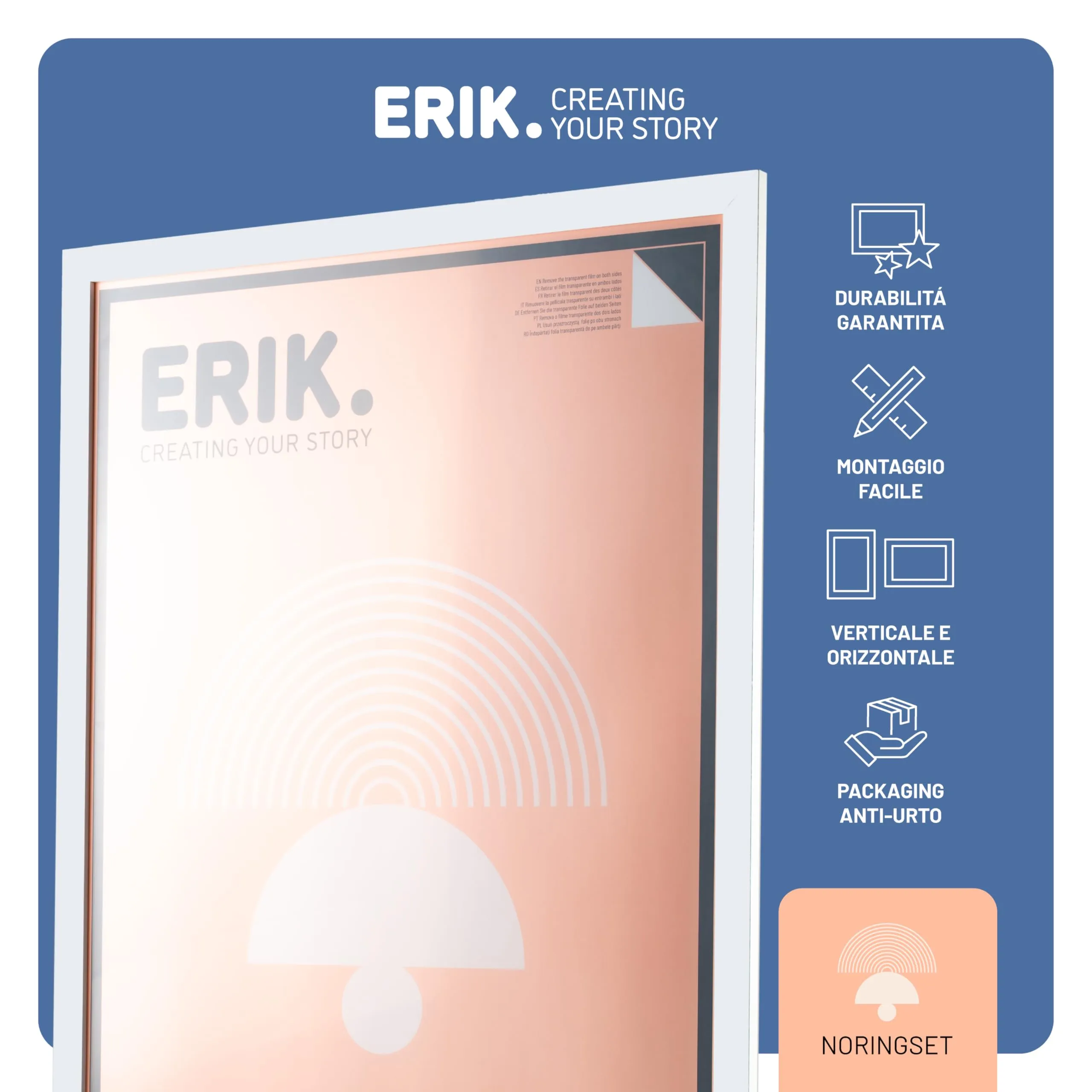 Grupo Erik Cornice MDF 61x91,5 cm Bianca - immagine 2