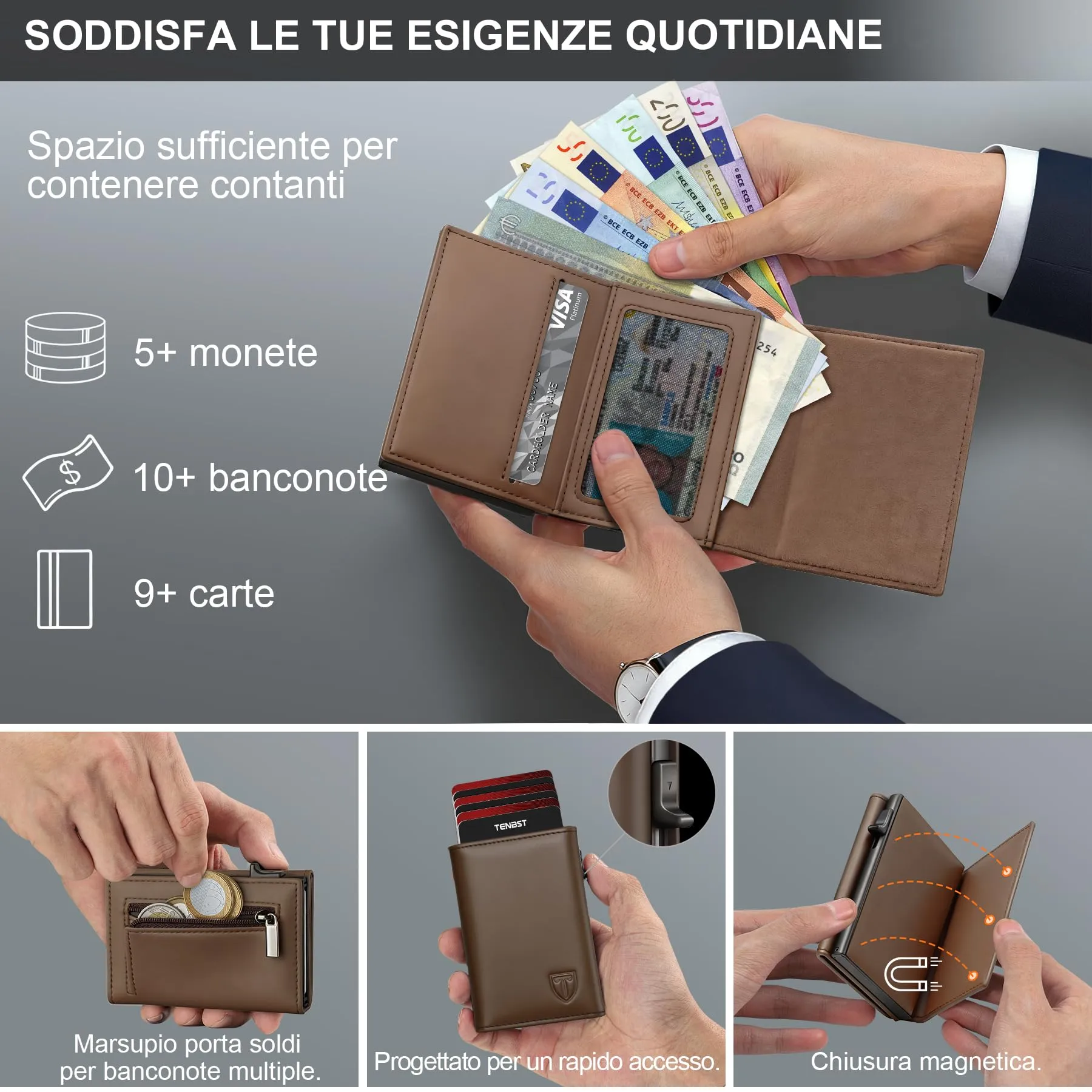 TENBST Portafoglio Uomo - immagine 4