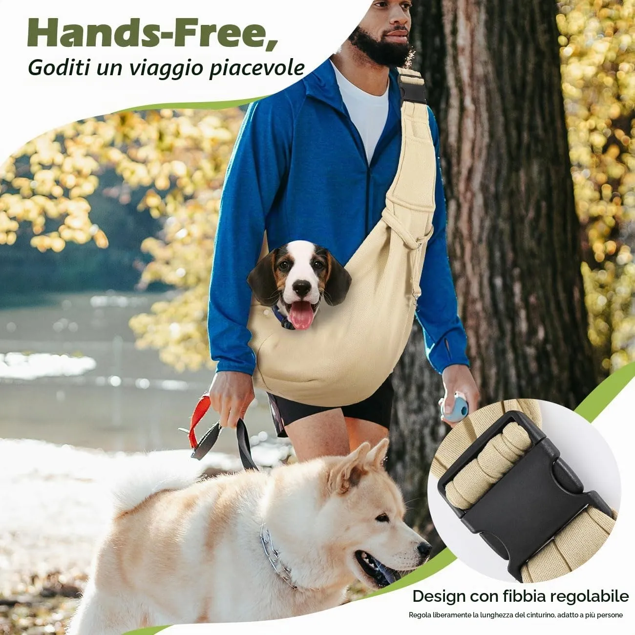 Pawaboo Trasportino per Cane Piccolo 3-10 Libbre, Cachi Chiaro - immagine 3