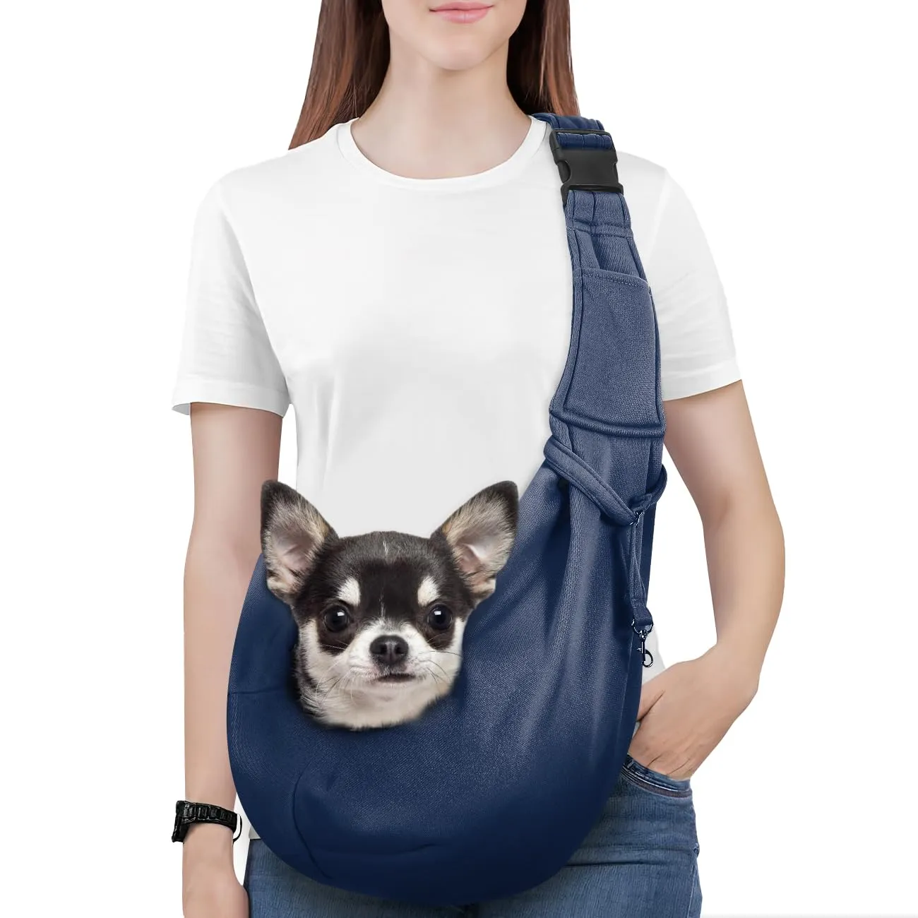 Pawaboo Trasportino per Cane Piccolo, 3-10 Libbre, Blu Scuro - immagine 1