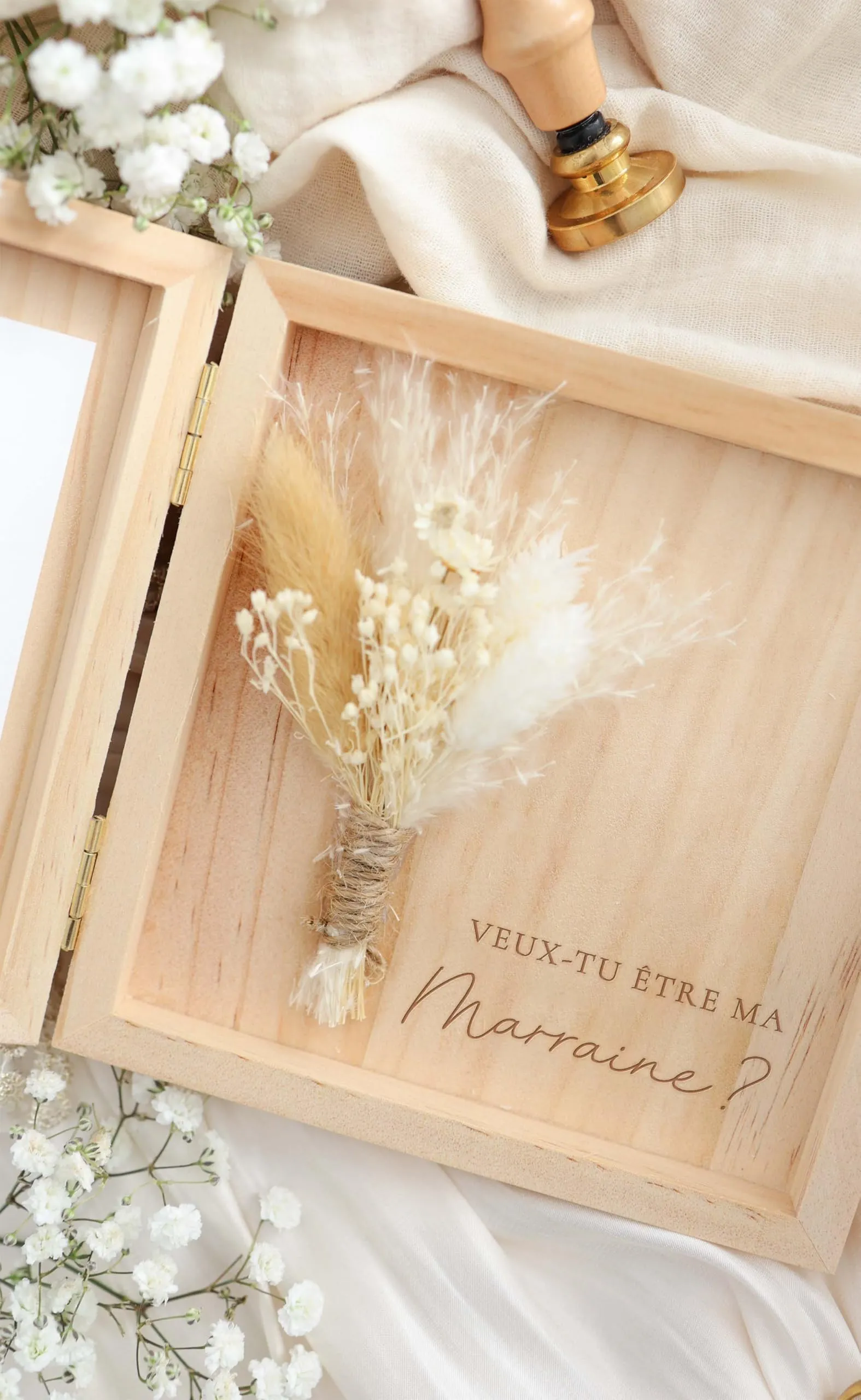 Joli Coon Cofanetto in legno Vuoi essere la mia madrina - immagine 4