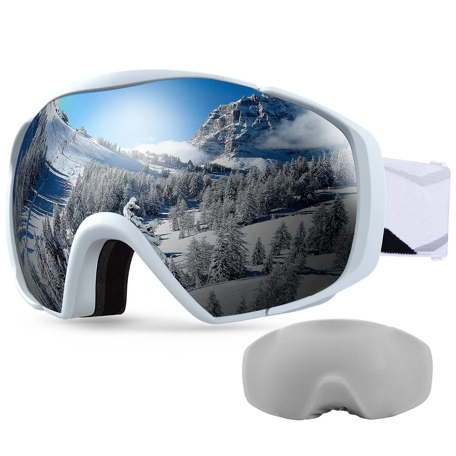 OutdoorMaster Maschera Sci Modello Classic OTG, Lenti Anti-Appannamento e Protezione UV400, Compatibile con Casco e Occhiali da Vista - immagine 1
