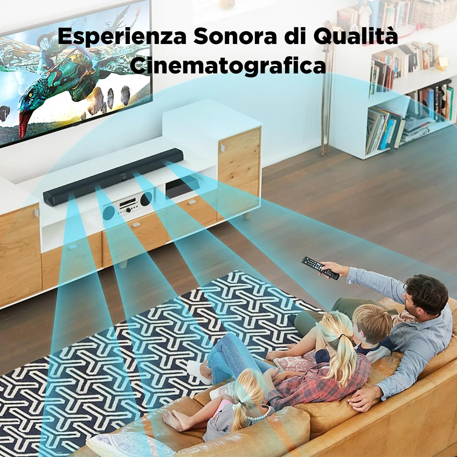 GarageRock KY8000 2-in-1 Detachable Soundbar for TV and Projectors, Stereo Speakers with 3 EQ Modes, Bluetooth 5.3, ARC/Optical/AUX - immagine 4