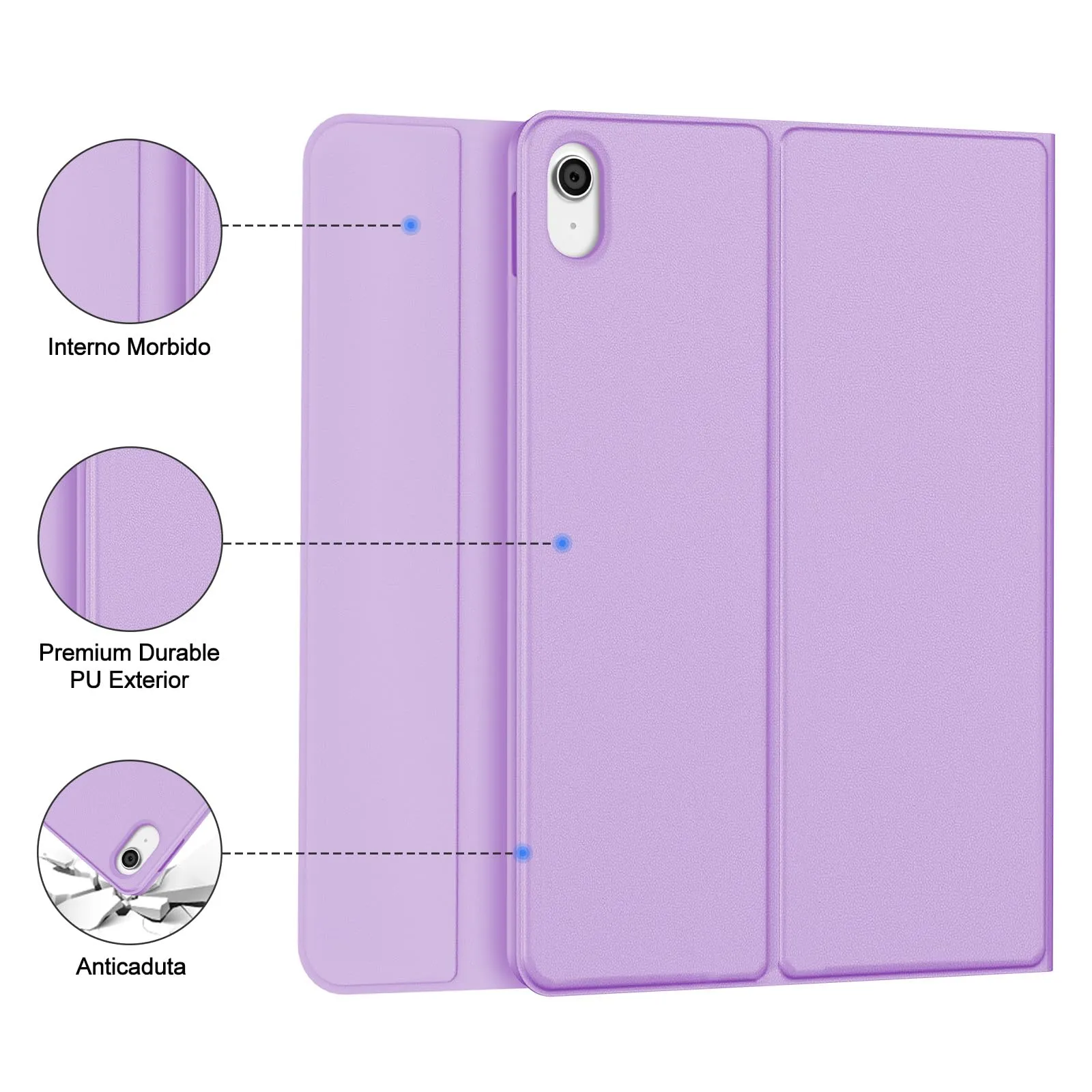 IVEOPPE Tastiera per iPad 11 Generazione 11" (2025) e 10 Generazione 10.9" (2022) Modello A16 - immagine 8