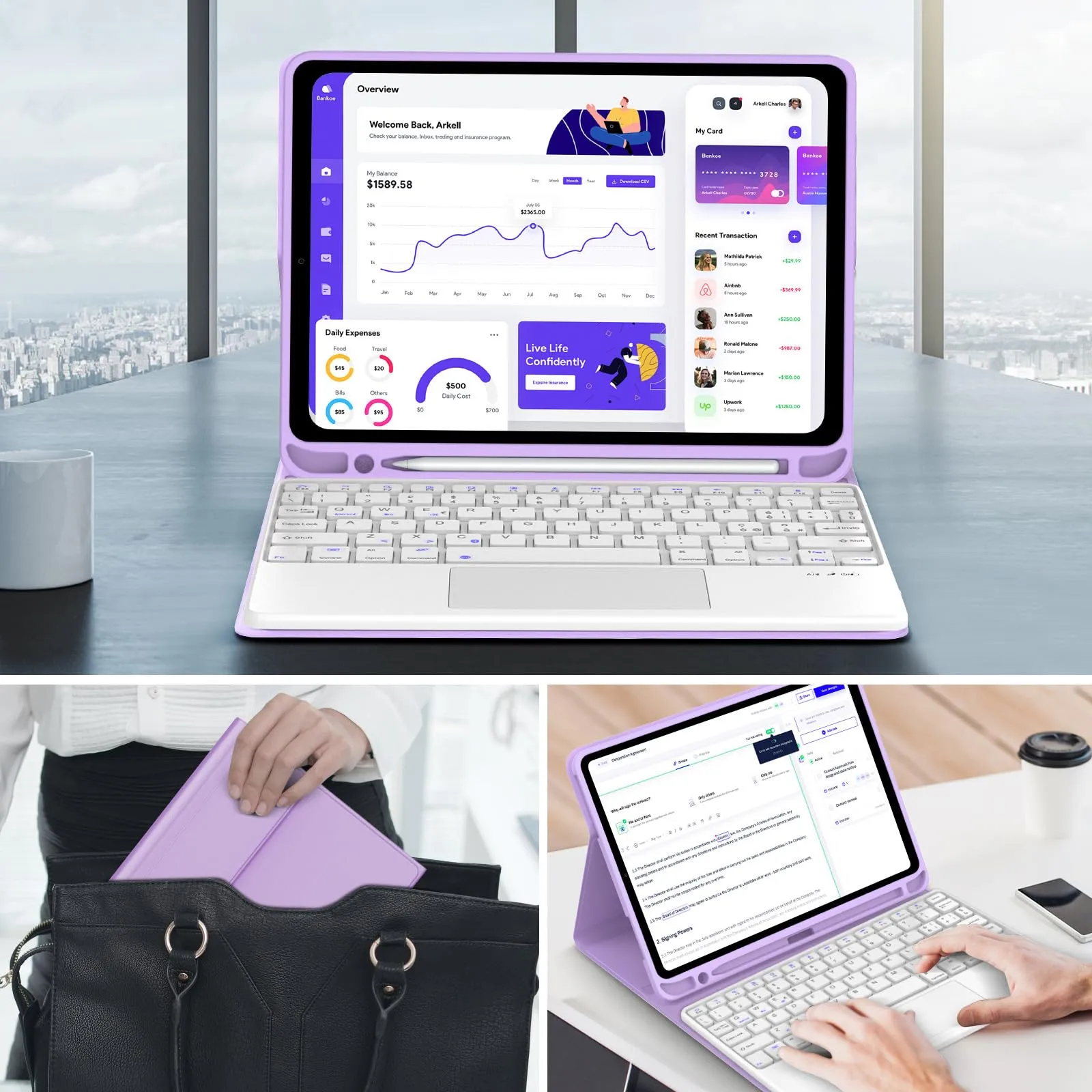 IVEOPPE Tastiera per iPad 11 Generazione 11" (2025) e 10 Generazione 10.9" (2022) Modello A16 - immagine 9