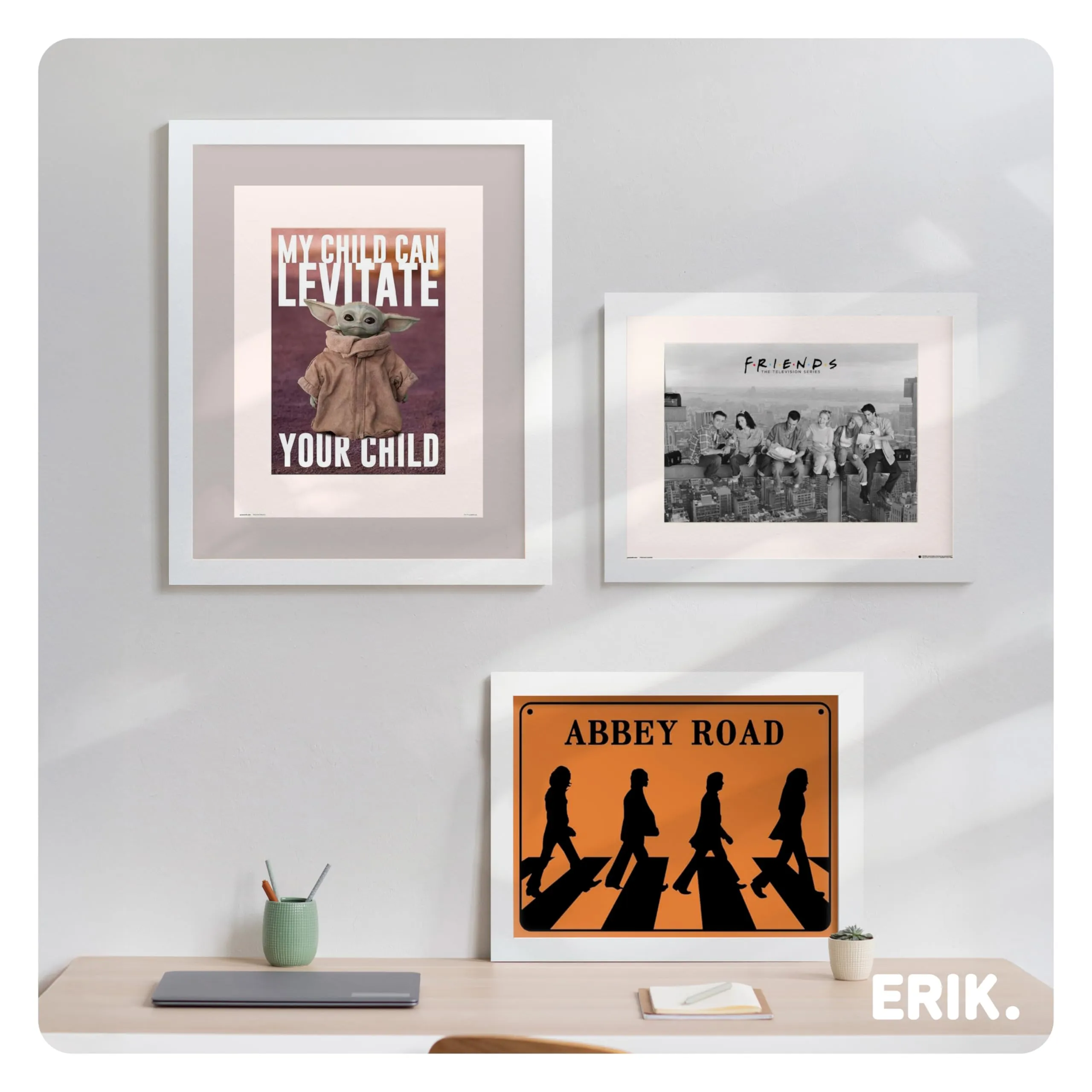 Grupo Erik Cornice 40x50 cm Bianca Portafoto da Parete in MDF - immagine 8