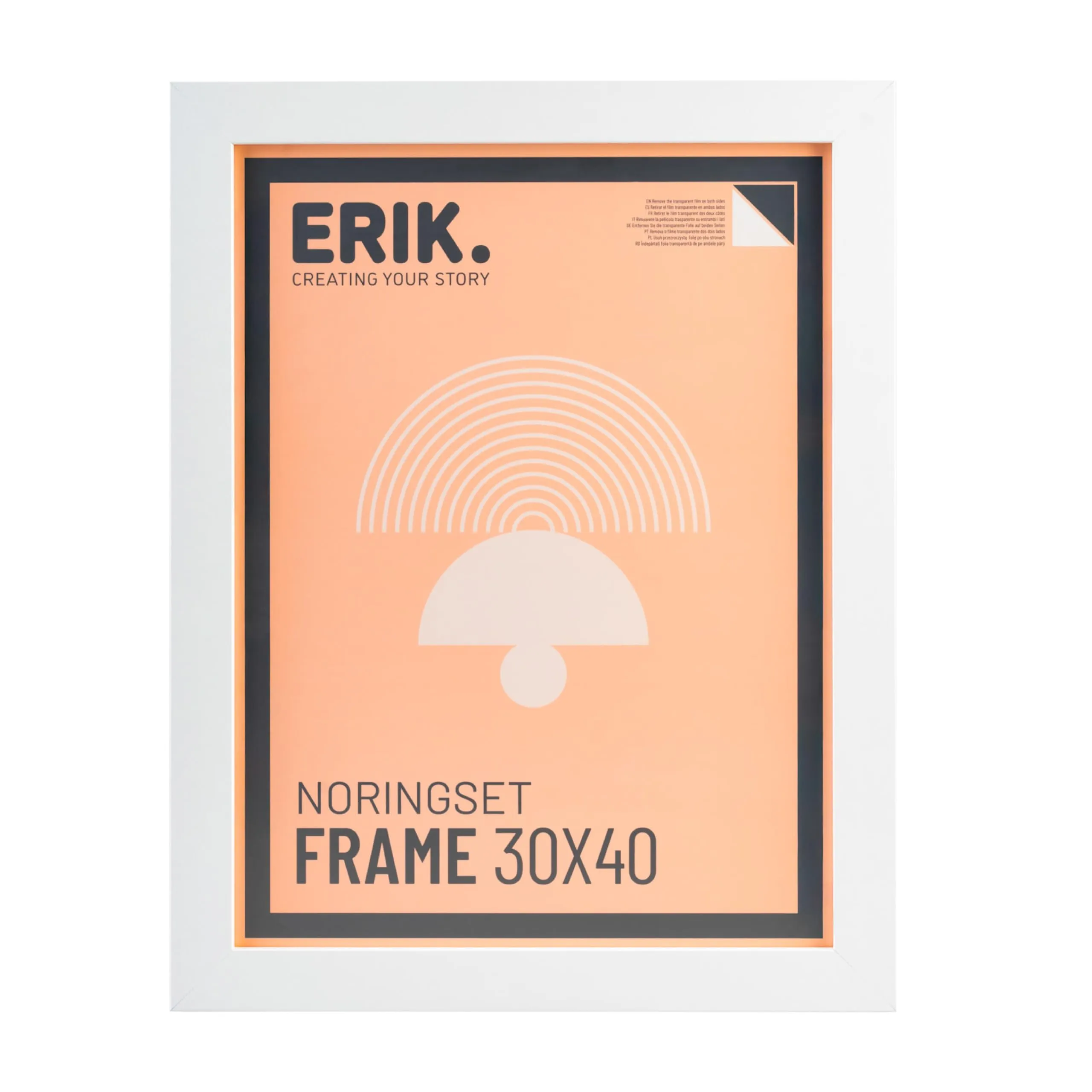 Grupo Erik Cornice 30 x 40 cm Bianca - Portafoto da Parete in MDF - immagine 1