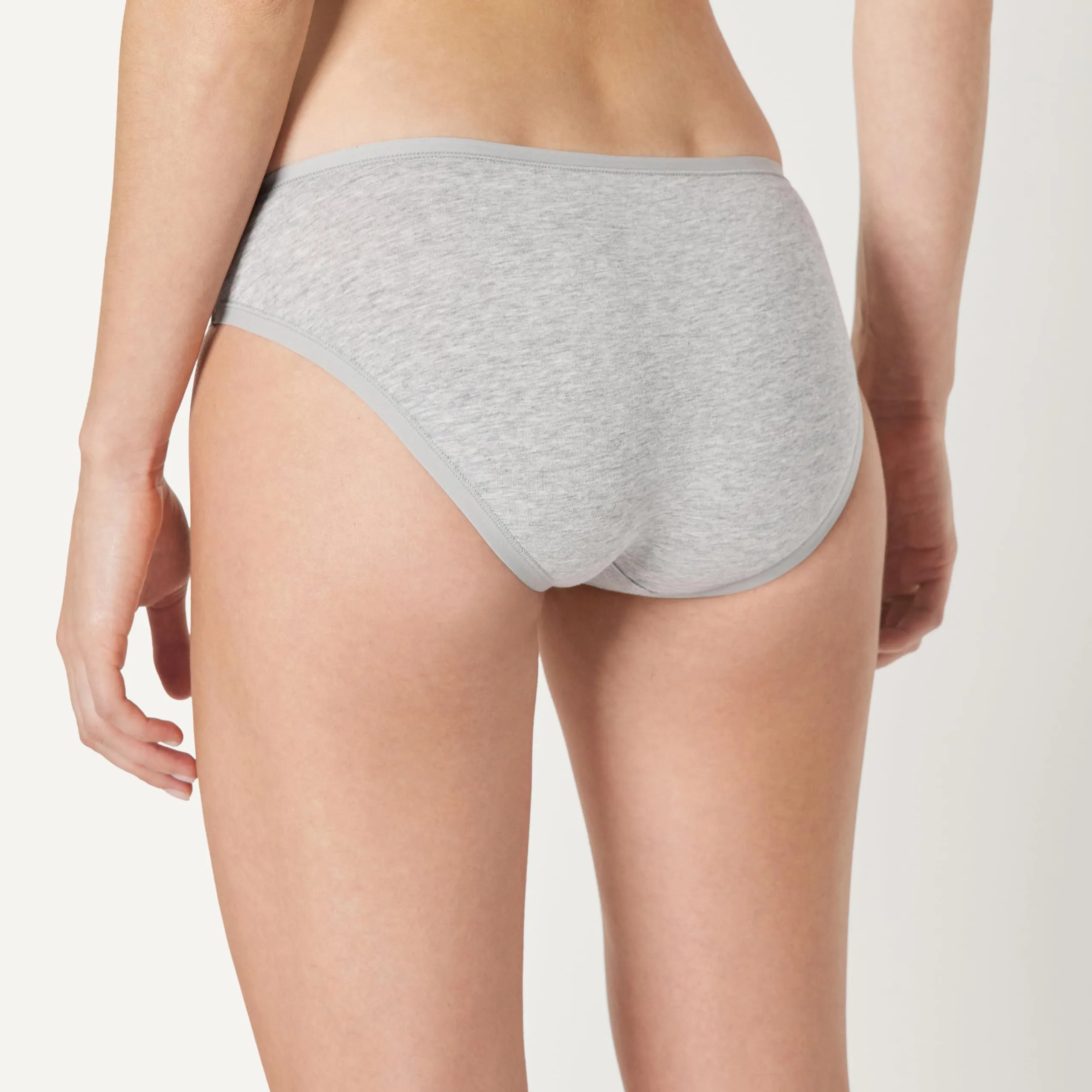 Amazon Essentials Slip Bikini in Cotone, Grigio Mélange Medio, S - immagine 3