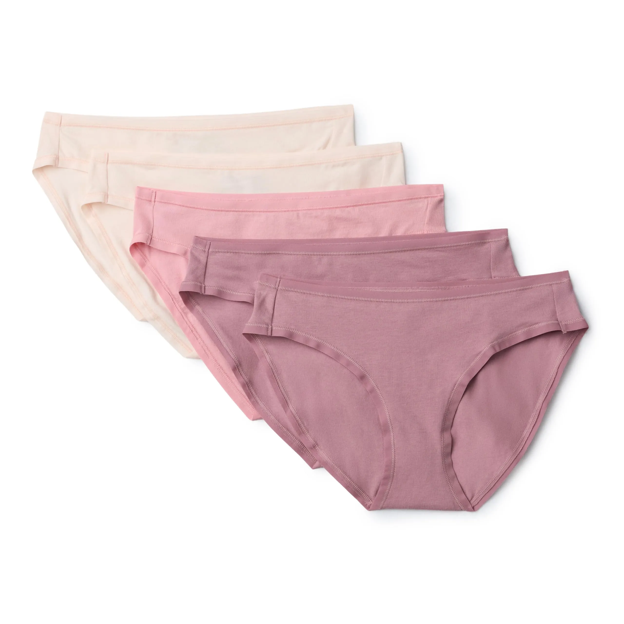 Amazon Essentials Bikini in Cotone per Donna, Rosato Opaco/Rosato/Rosa Pallido, L - immagine 1