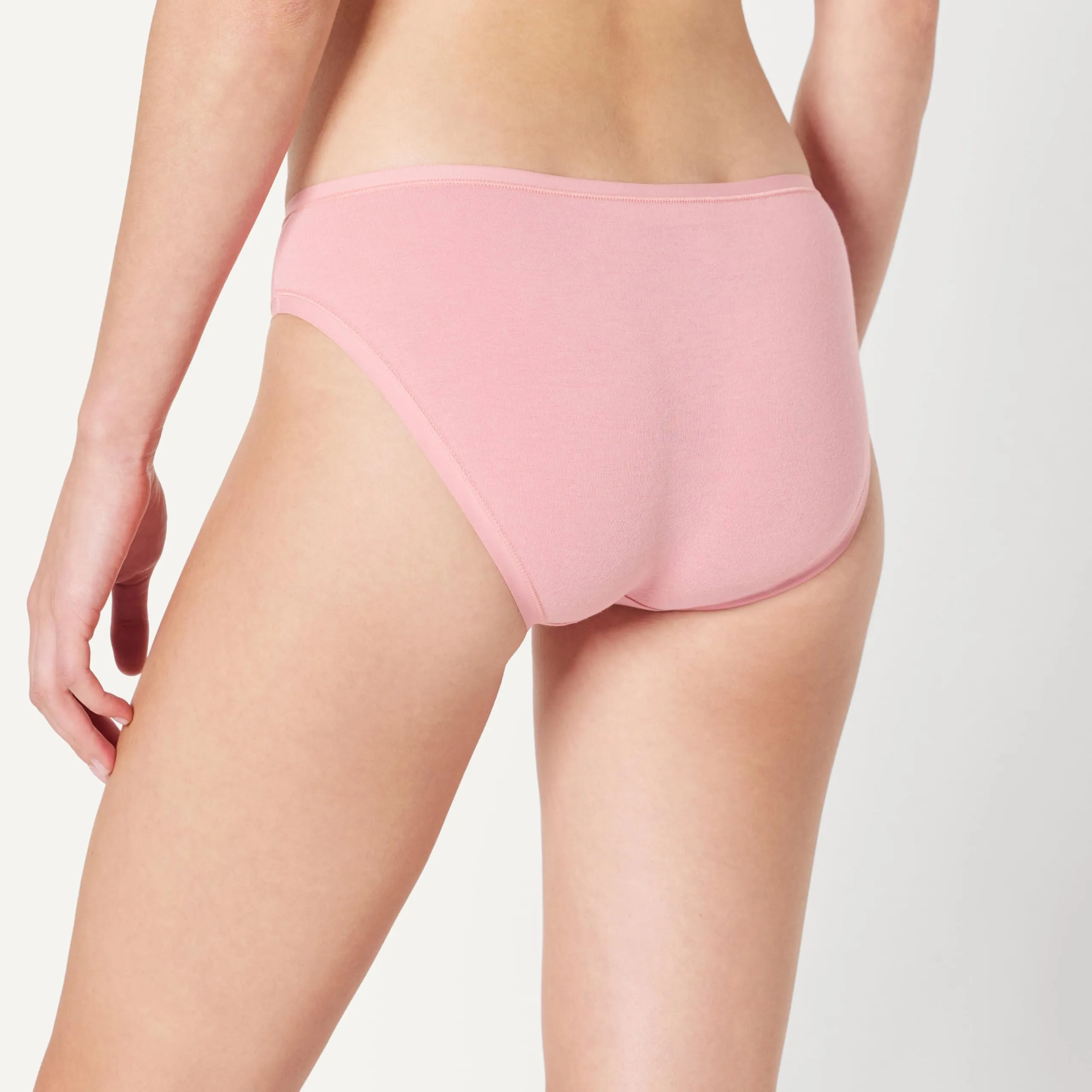 Amazon Essentials Bikini in Cotone per Donna, Rosato Opaco/Rosato/Rosa Pallido, L - immagine 3