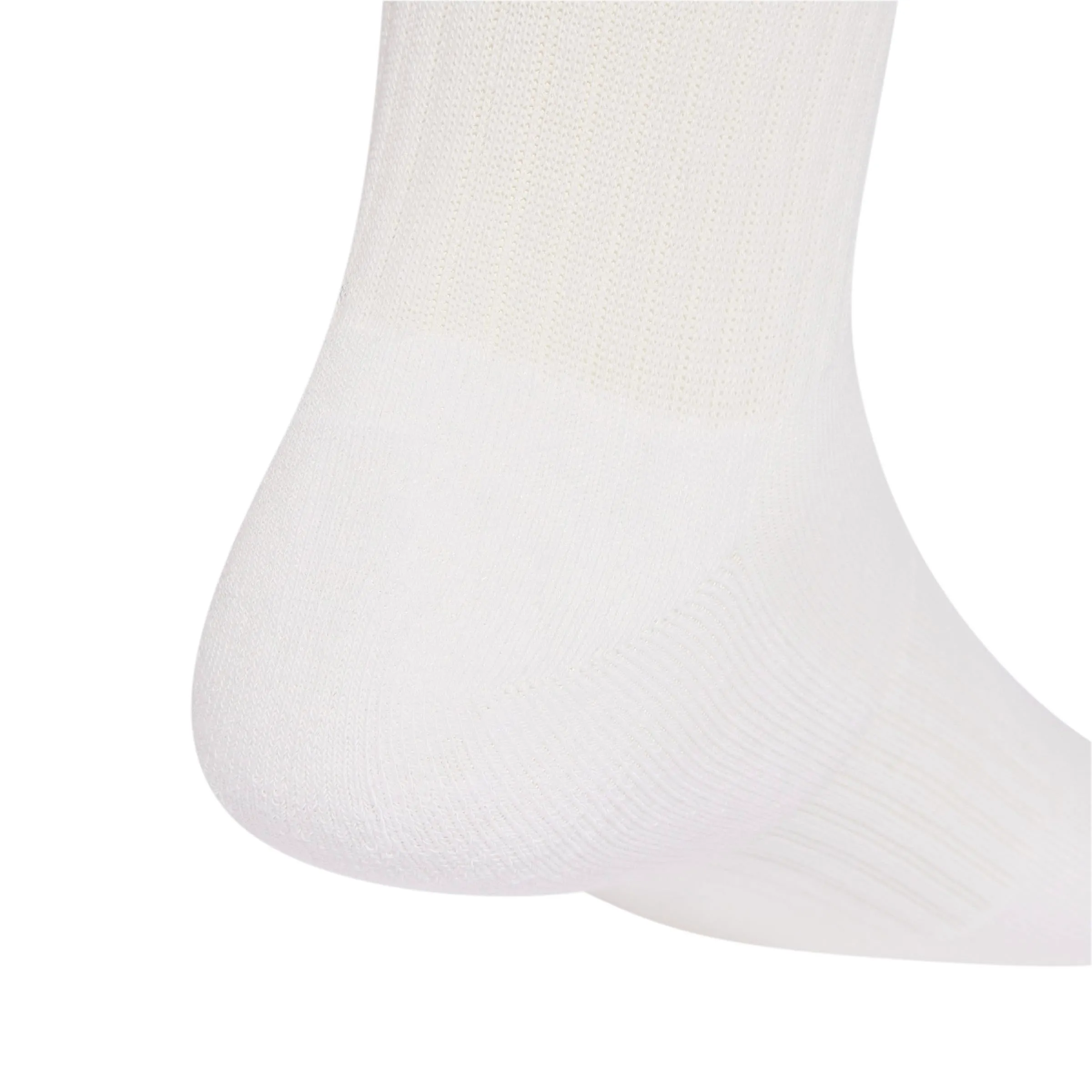 adidas 3Stripes Cushioned Sportswear Crew Socks, 3 Pair Pack, White/Solar Purple/Crew Yellow/Pure Turbo, L - immagine 2