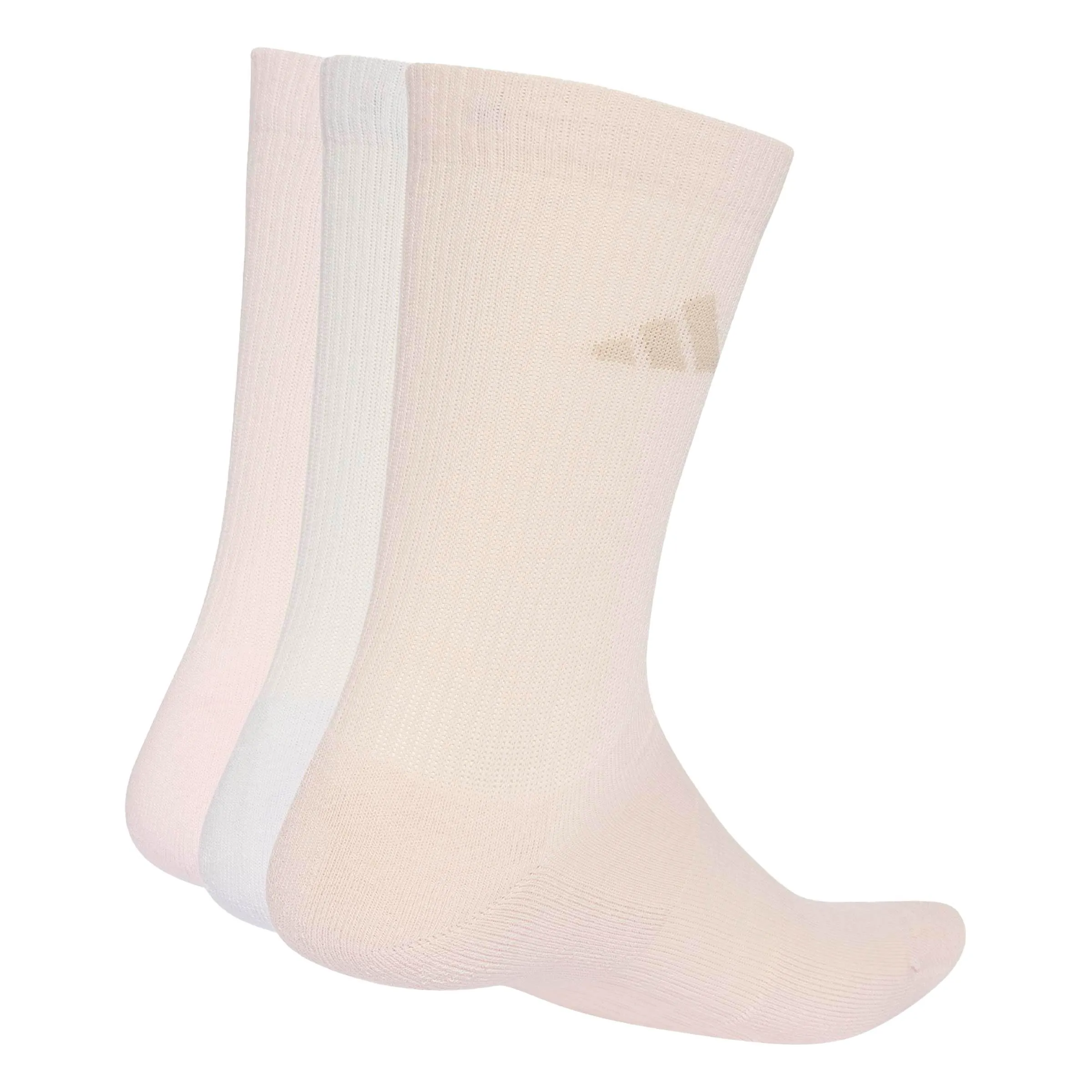 adidas Cushioned Sportswear Crew Socks, 3 Pair Pack, Putty Mauve/Distilled Pink/Frozen Purple/Wonder Beige, M - immagine 3