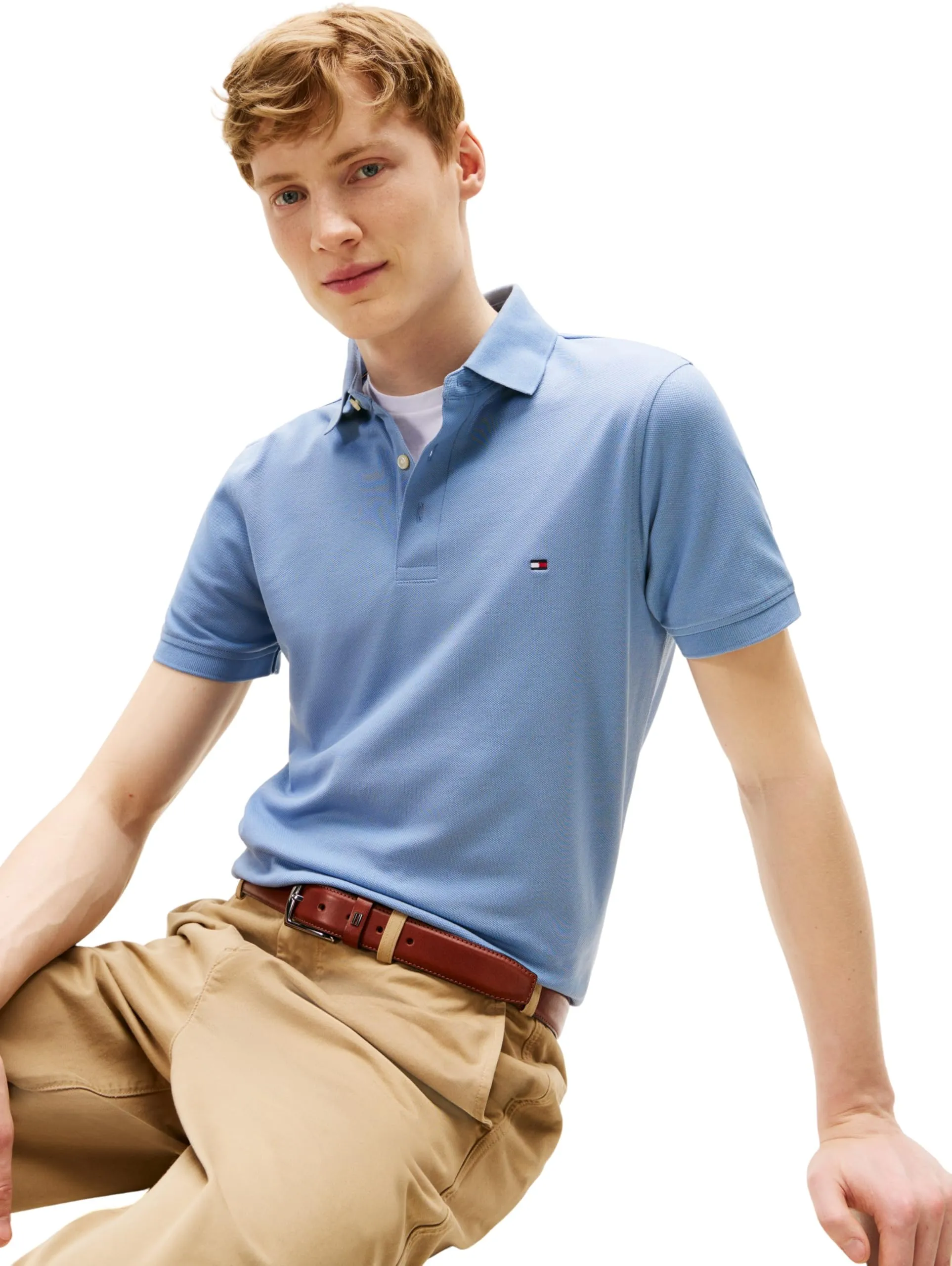 Tommy Hilfiger 1985 Slim Fit Polo Shirt, Brisk Blue, S - immagine 3