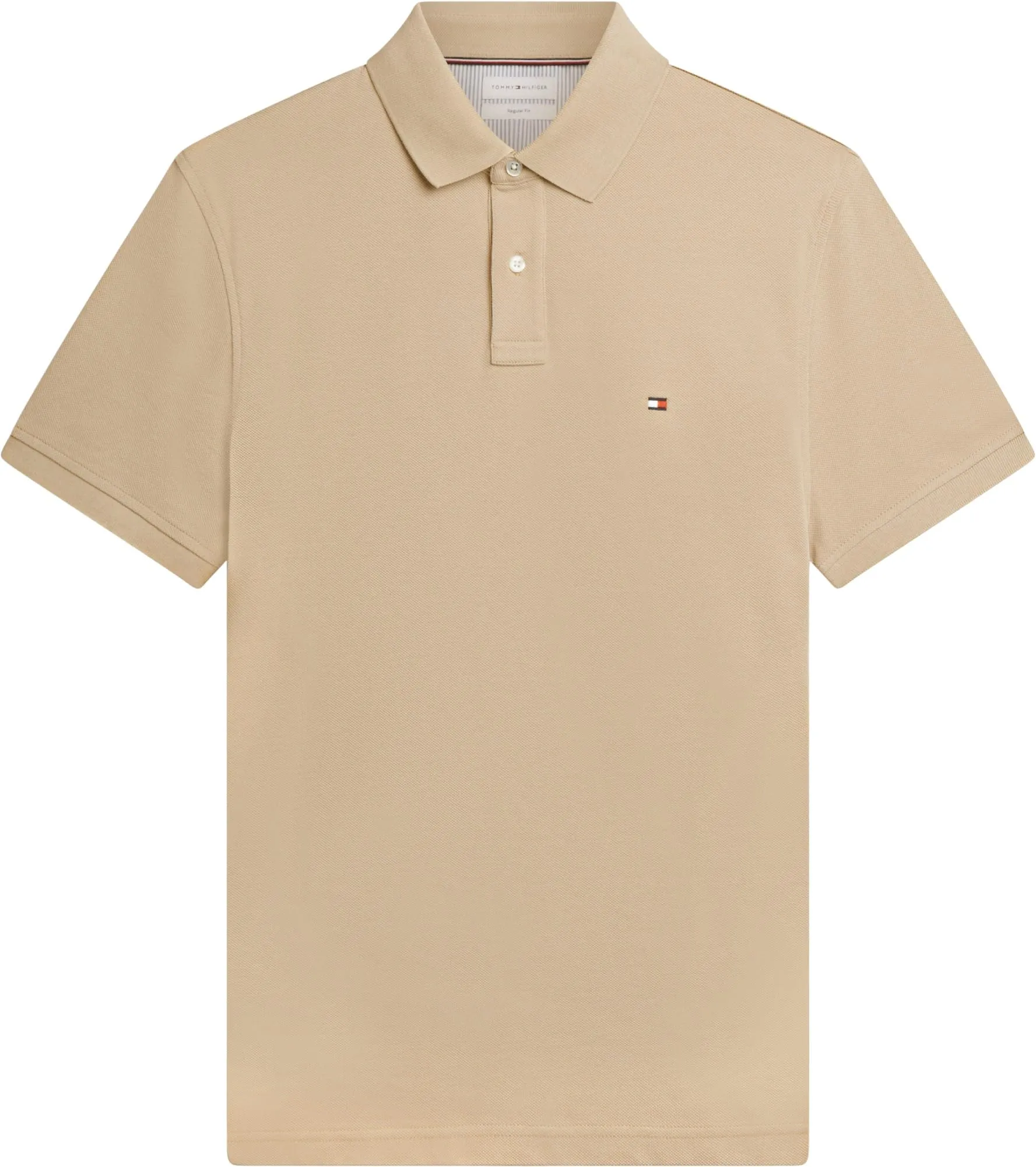 Tommy Hilfiger Uomo Maglietta Polo Maniche Corte 1985 Regular Fit, Beige (Batique Khaki), M - immagine 5