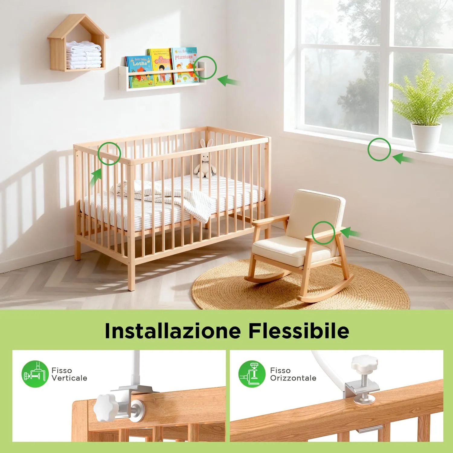 YESIMOM Supporto Universale Flessibile per Baby Monitor - immagine 4