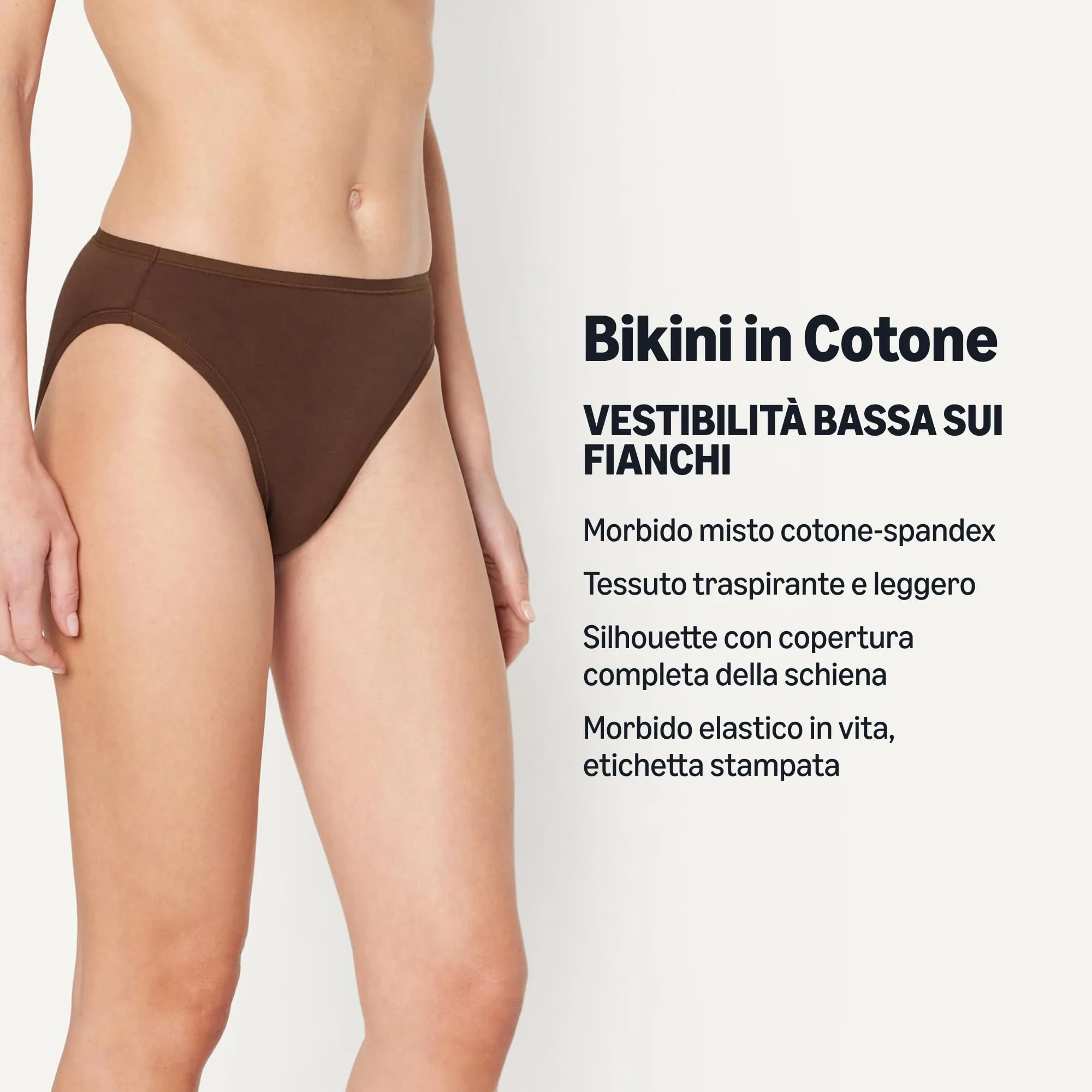 Amazon Essentials Slip Intimo da Donna in Cotone, Nocciola, L - immagine 2