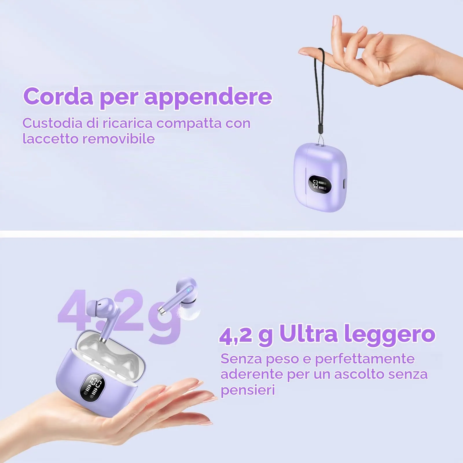 QXQ S26 Cuffie Bluetooth 5.4 con Riduzione Rumore ENC - immagine 2
