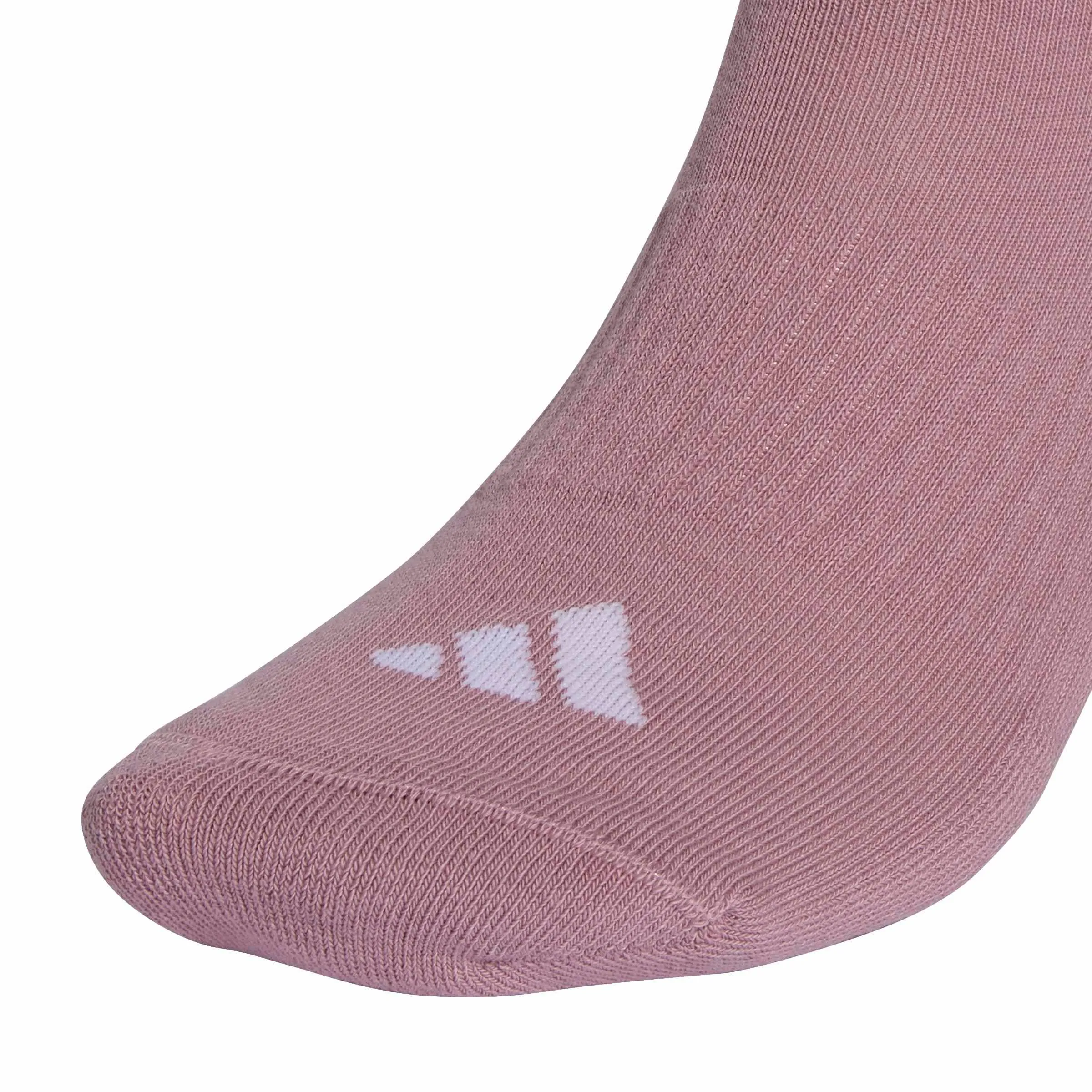 adidas 3Stripes Cushioned Sportswear Crew Socks 3 Pair Pack, Magic Mauve/White/Halo Green/Grey Four, M - immagine 3