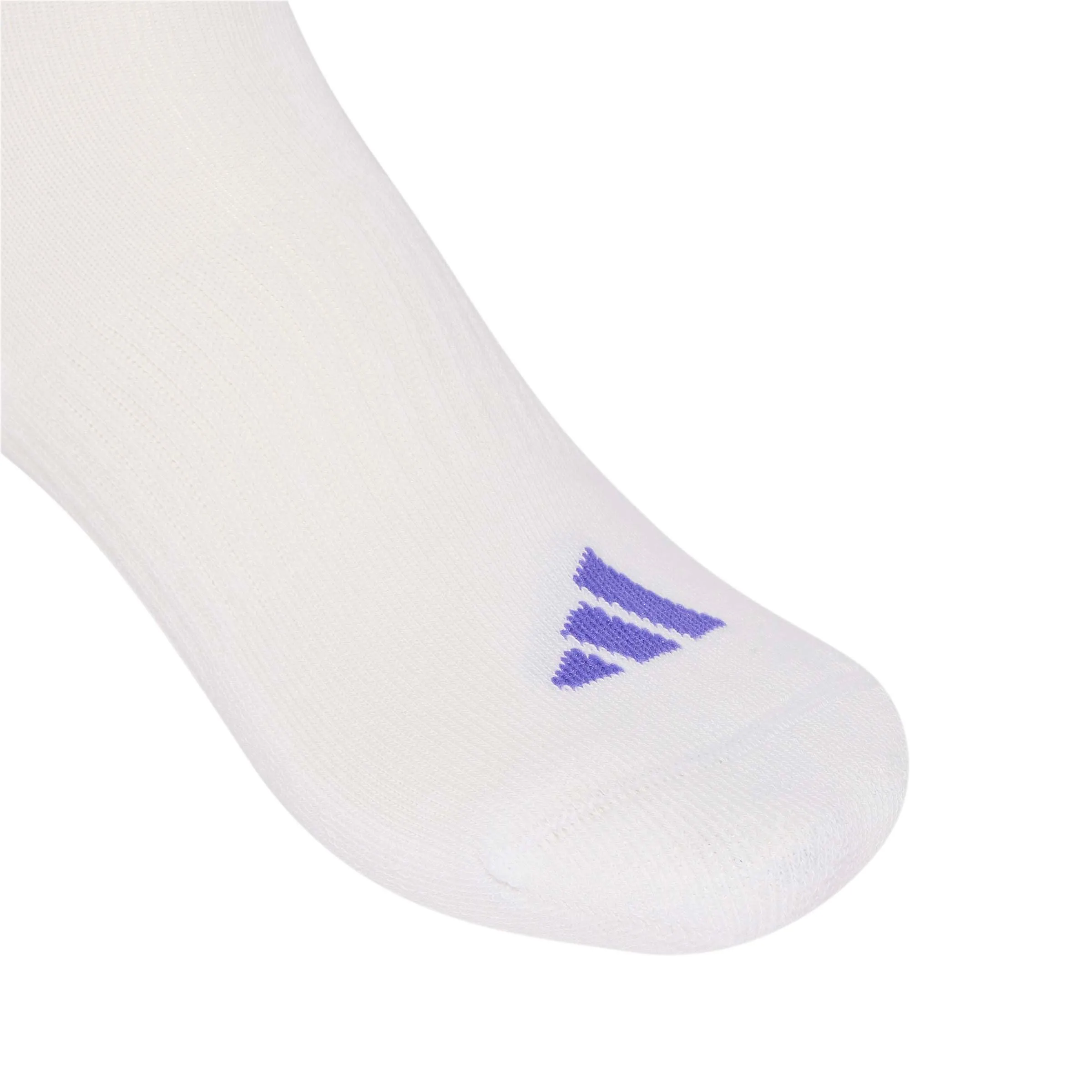 adidas 3Stripes Cushioned Sportswear Crew Socks 3 Pair Pack, White/Solar Purple/Crew Yellow/Pure Turbo, M - immagine 4