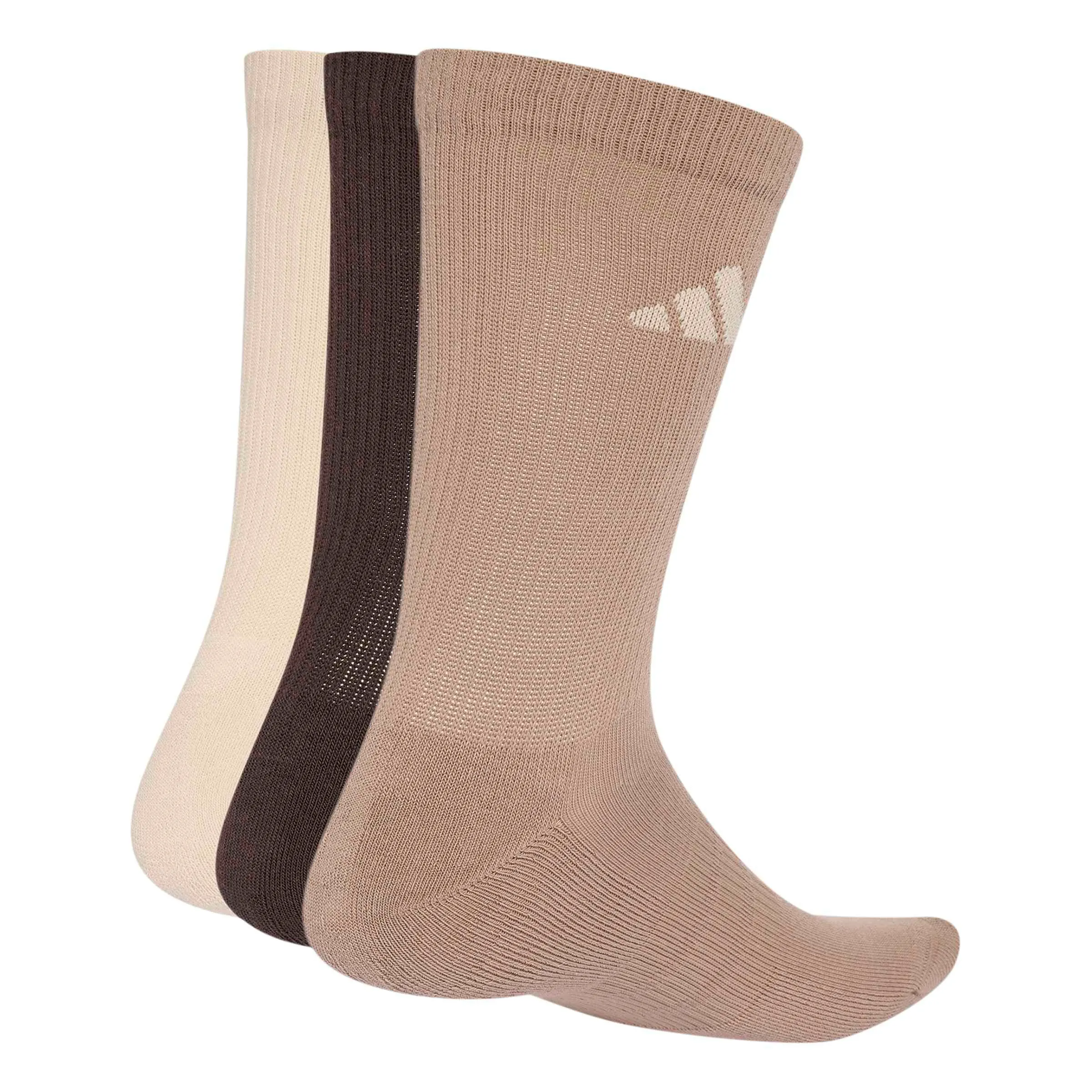adidas Cushioned Sportswear Crew Socks 3 Pair Pack, Crystal Linen/Aurora Coffee/chalky brown, XXL - immagine 3
