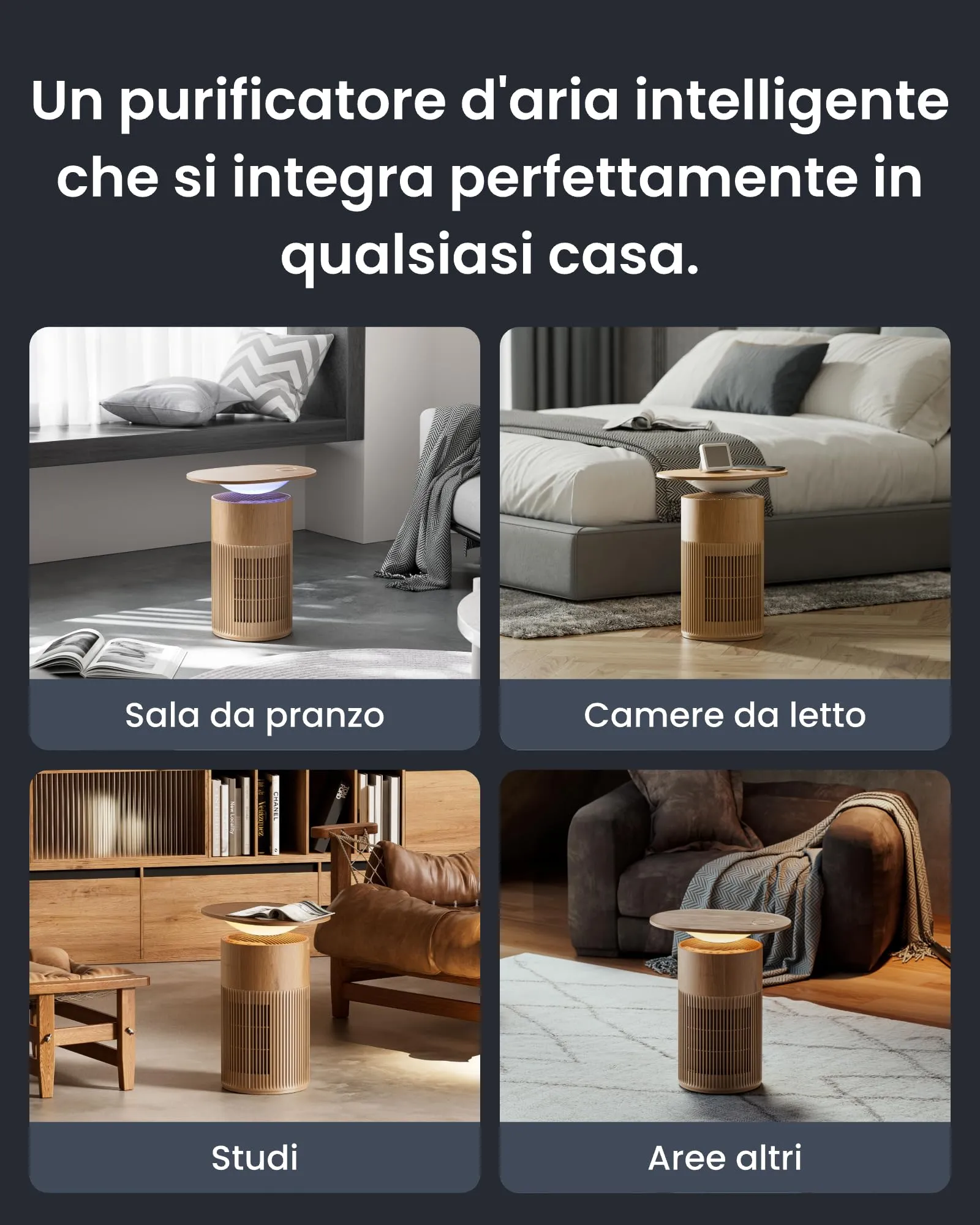 SwitchBot Purificatore d'aria, CADR 400m³/h, Filtro HEPA, App e Luce Notturna - immagine 9