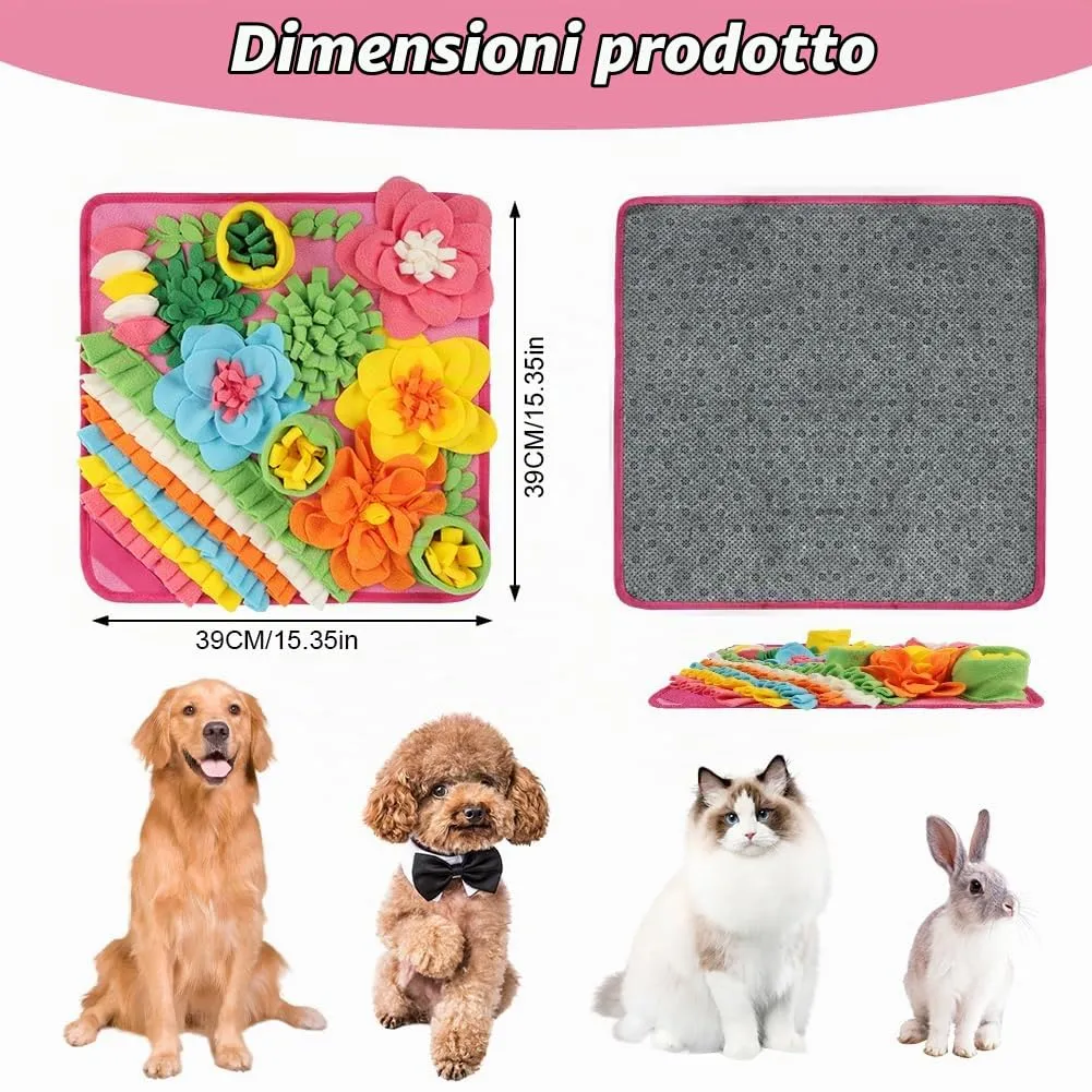 OSDUE Tappeto Olfattivo per Cani, Tappetino Puzzle per Addestramento e Foraggiamento, Lavabile e Antiscivolo, 39x39 cm - immagine 2