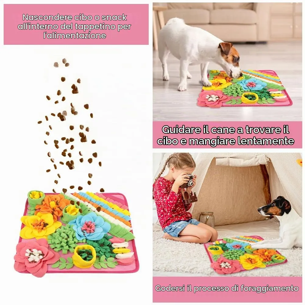 OSDUE Tappeto Olfattivo per Cani, Tappetino Puzzle per Addestramento e Foraggiamento, Lavabile e Antiscivolo, 39x39 cm - immagine 4